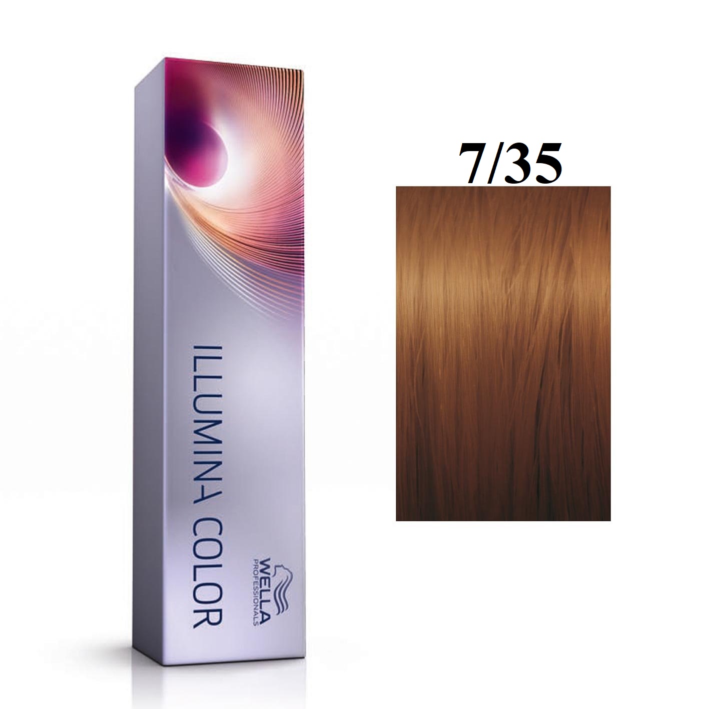 Wella Professionals, Illumina Color, Pălăria de păr permanentă, 7/35 Blond Mediu Auriu-Mahonie, 60 ml.