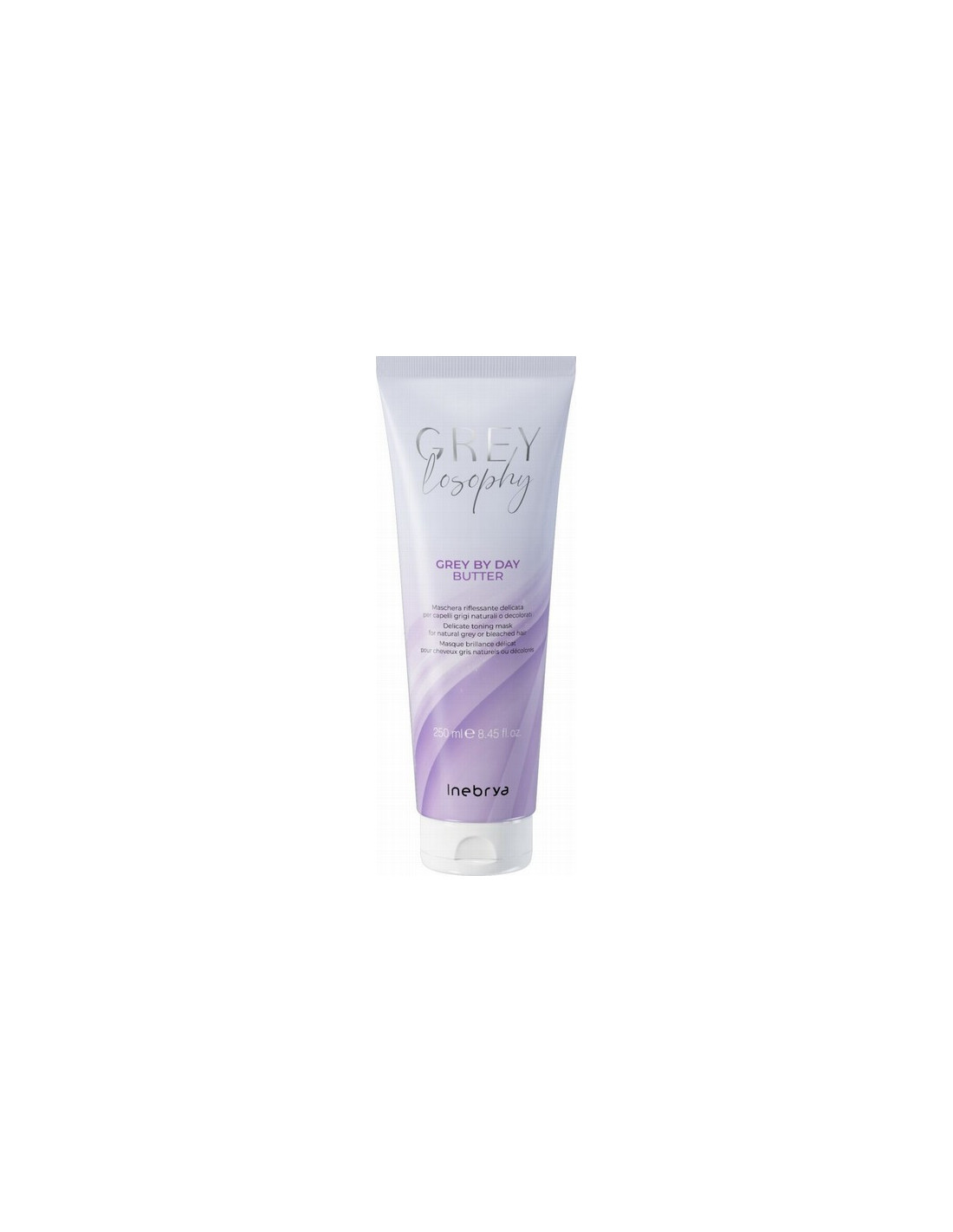 Inebrya, Grey By Day, Vegan, Hair Treatment Cream Mask, For Neutralisation Of Yellow Tones, After Shampoo, 250 ml