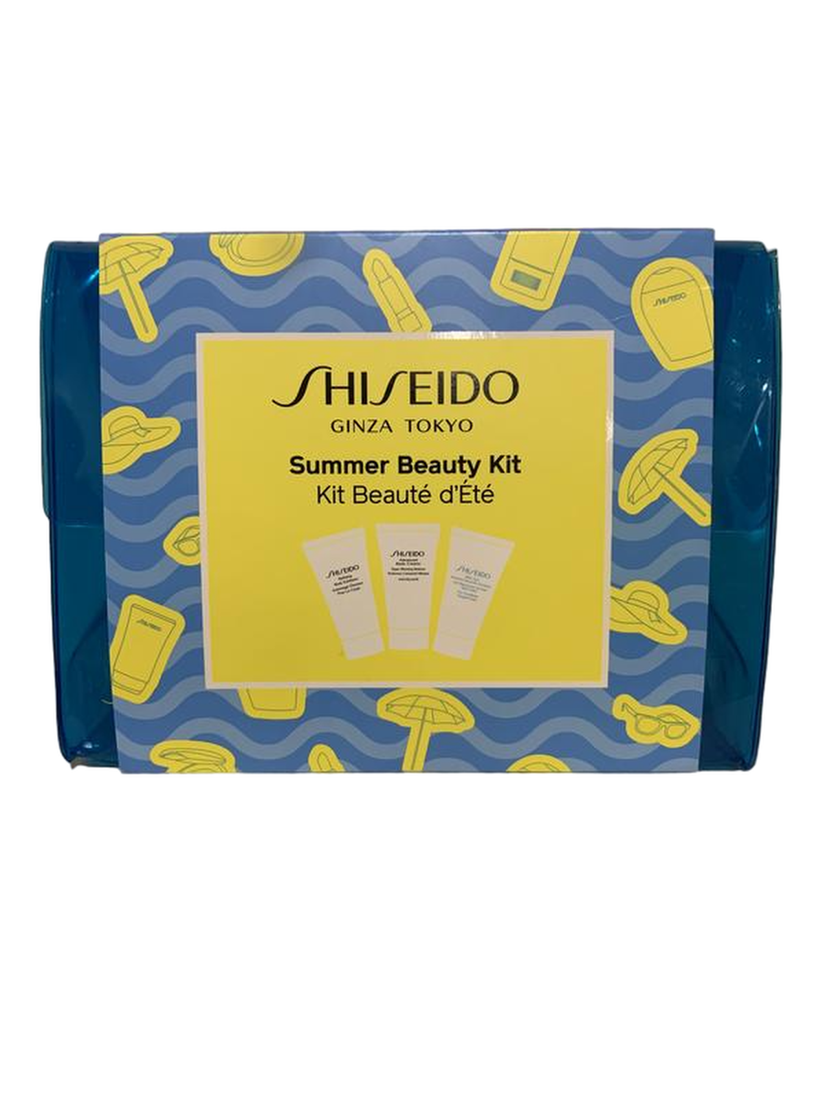Ginza Tokyo - Set de frumusețe vara Shiseido: 
- Emulsia după soare - Intensivă recuperare și reparare
- Concentrat intensiv pentru sculptură
- Lichid exfoliant hidrantator, 30 ml + Creator corp avansat - Reductor slimpifiant superioară, Sculptant, Concentrare, 30 ml + Lotion de refinare, hidratare și exfoliere, 30 ml