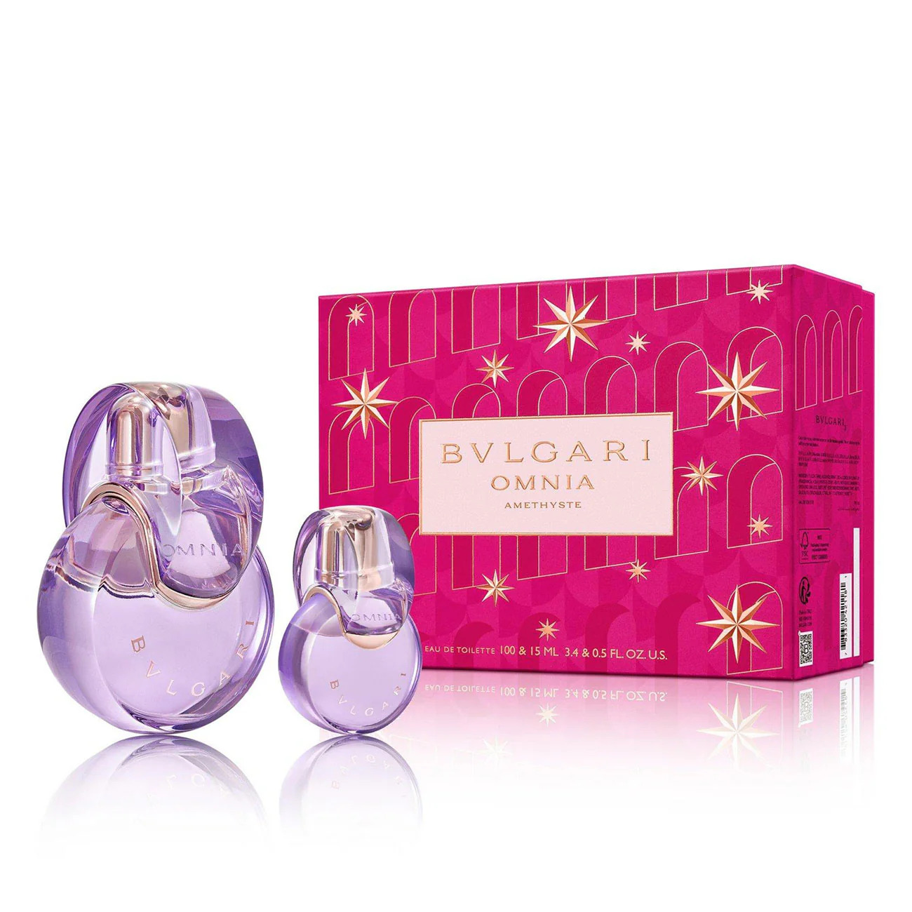 Set Xmas 2023 Bvlgari: Omnia Amethyste, Eau de Toaletă, Femei, 100 ml + Omnia Amethyste, Eau de Toaletă, Femei, 15 ml *Miniatură