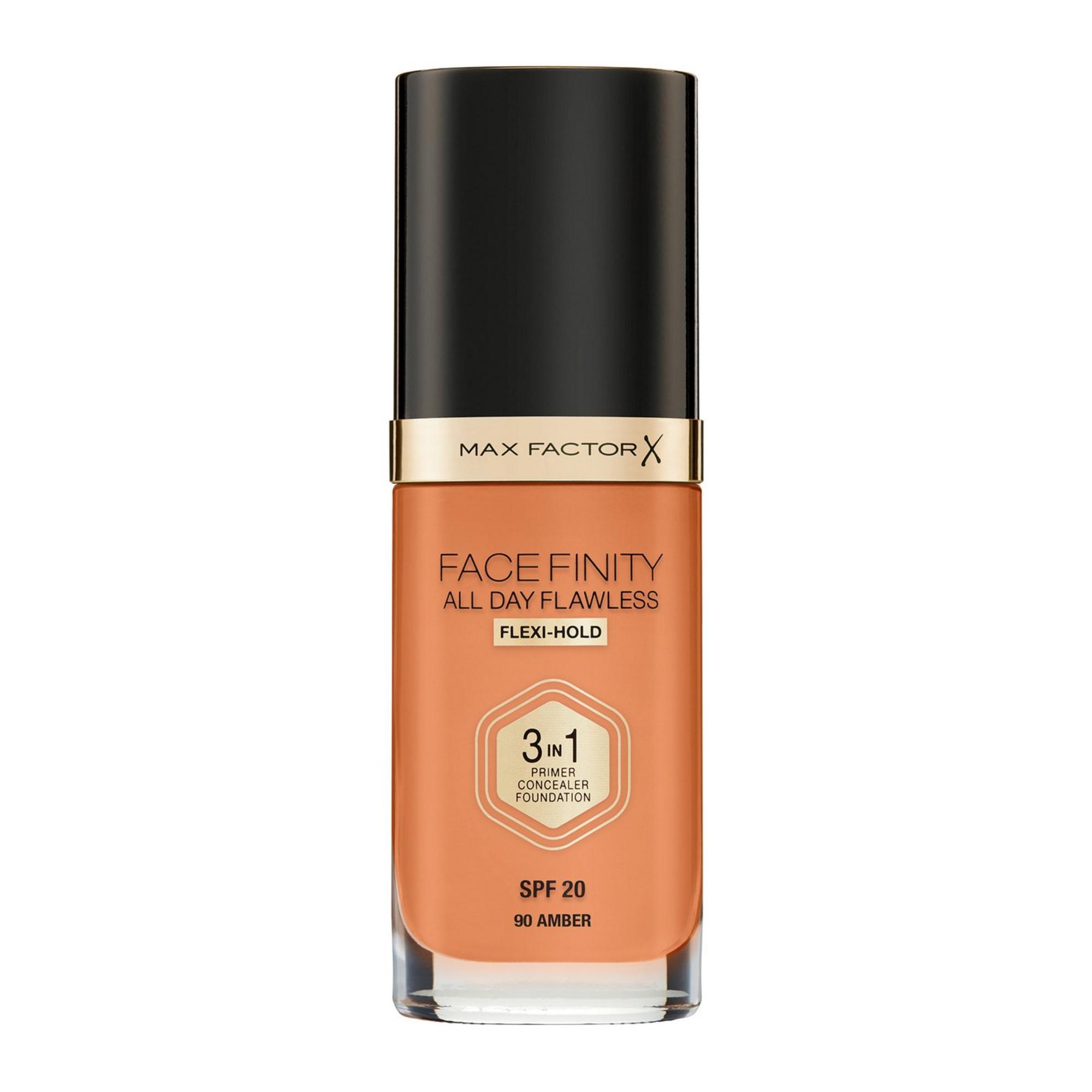 Max Factor, Facefinity, Matte, Liquid Foundation, 90, Amber, SPF 20, 30 ml
