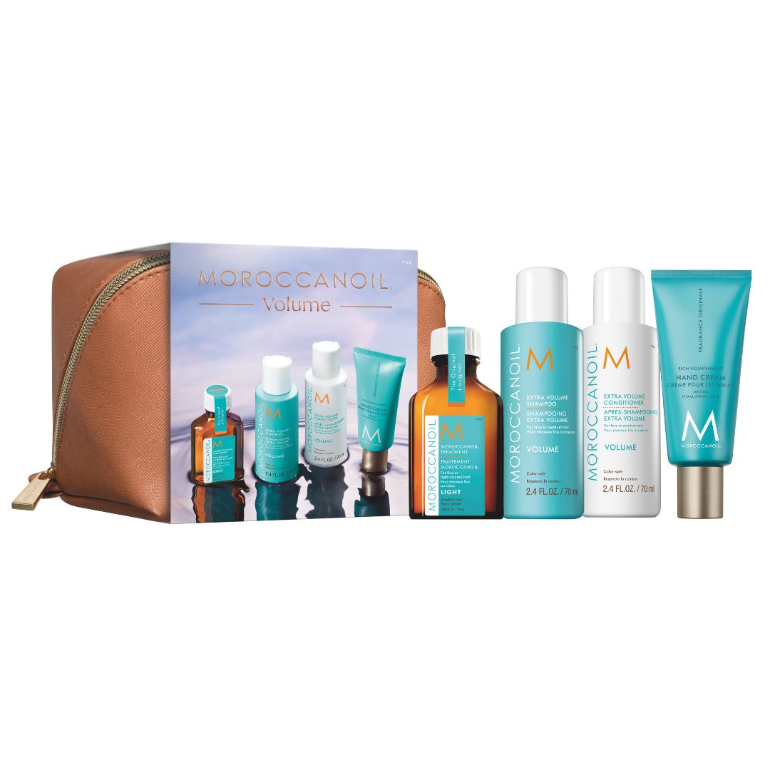 Moroccanoil: Cilt Bakımı ve Saç Şampuanı, Paraben-Free, Volume, Parlaklık & Vücut, 70 ml + Cilt Bakımı ve Saç Kondisyoner, Paraben-Free, Volume, Nem & Volume, 70 ml + Hidrasyon, Saç Yağı Tedavisi, Hydrating, 25 ml + Fragrance Originale, Hibrit Asit, Besleyici, El Kremleri, 40 ml
