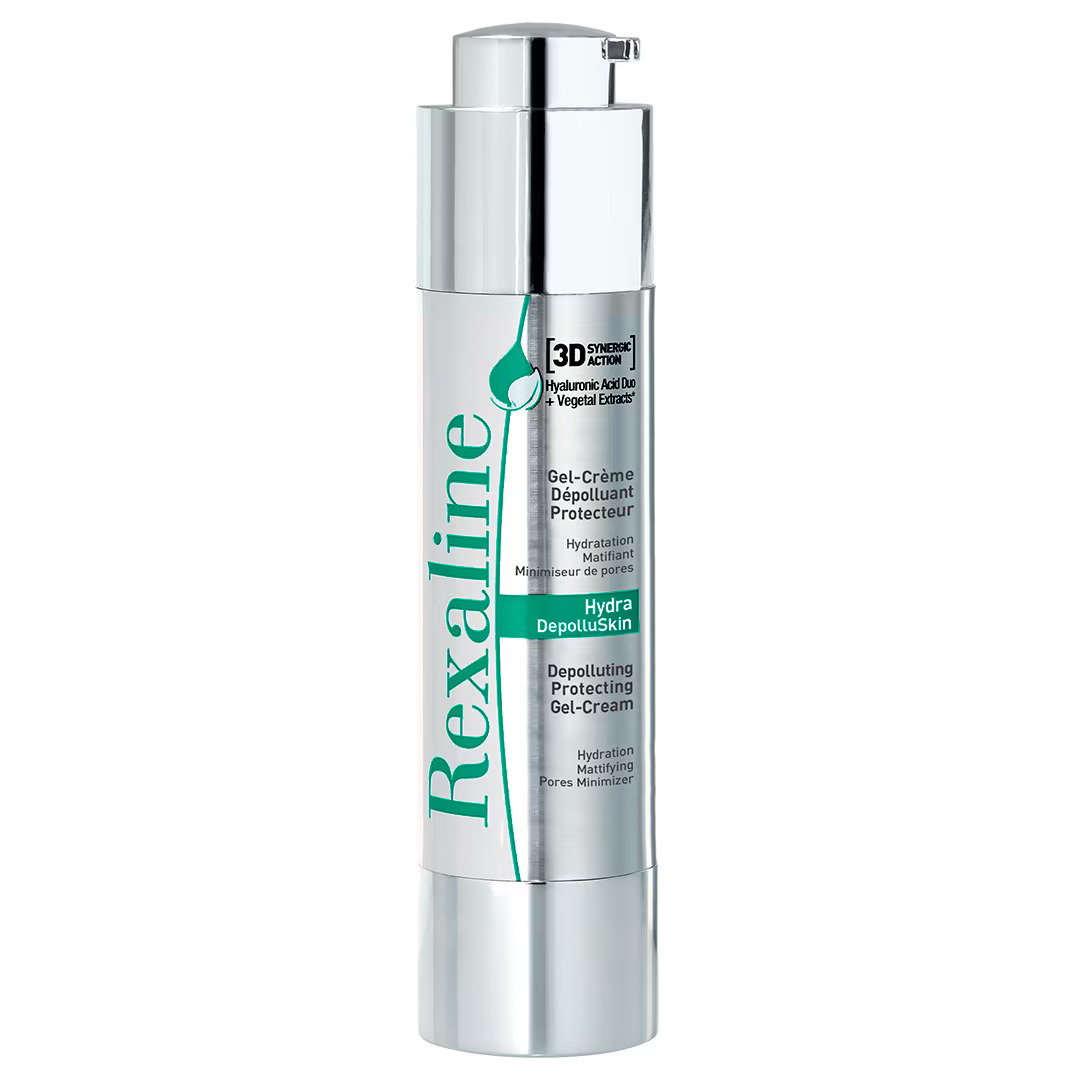 Rexaline, 3Büyütme Hydra-Depolluskin, Hialüronik Asit, Anti-Kirlenme, Jel Krema, Yüz İçin, 50 ml.