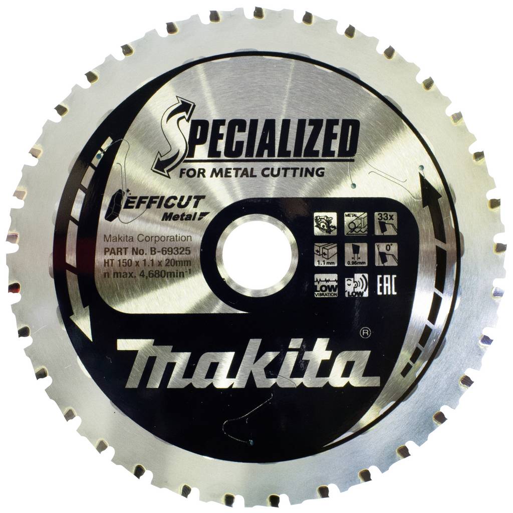 Makita B-69325 Circular saw blade 150 x 20 x 1.1 mm Number of cogs: 33 1 B-69325