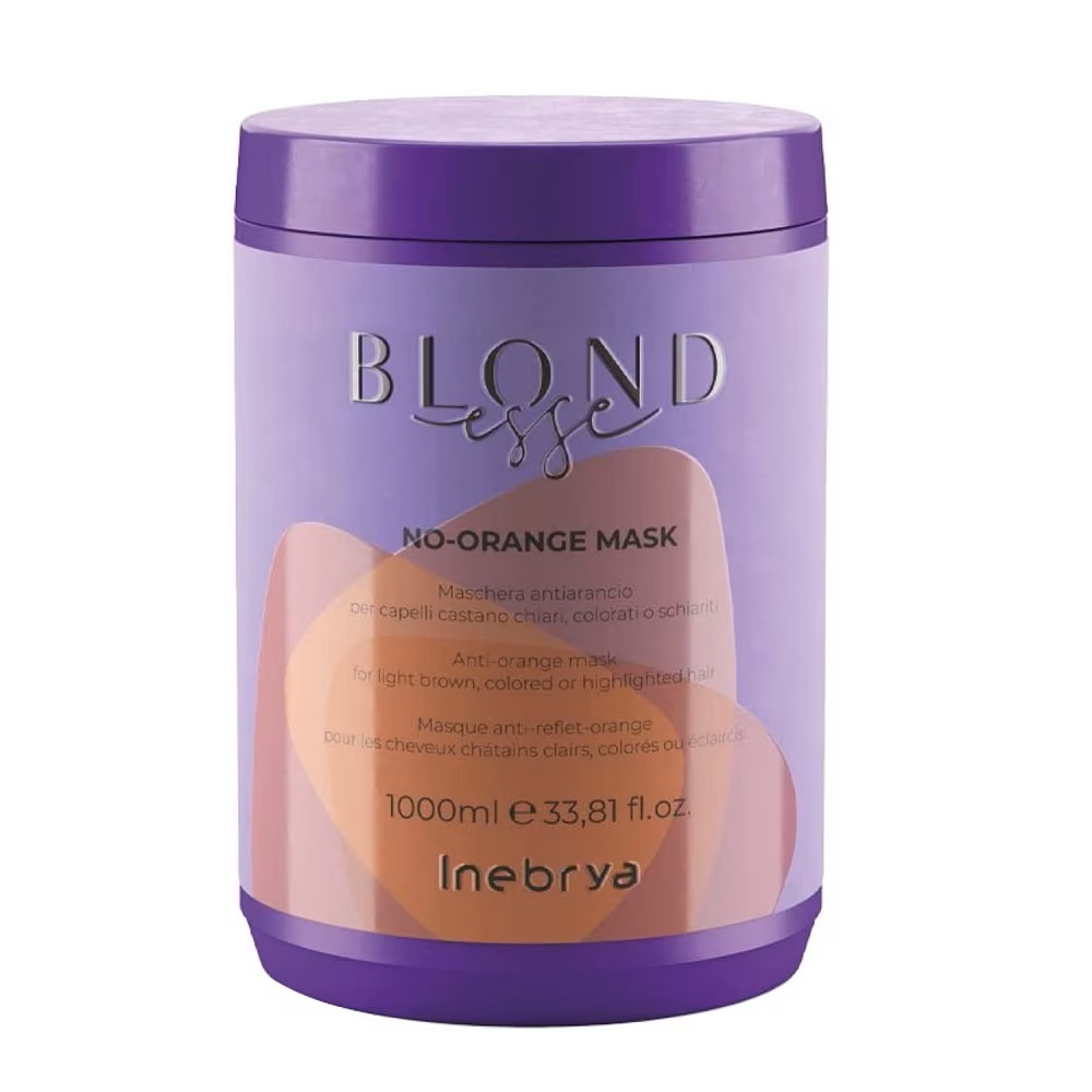 Inebrya, Blondesse No-Orange, Hair Treatment Cream Mask, Neutralizing Orange Tones, 1000 ml