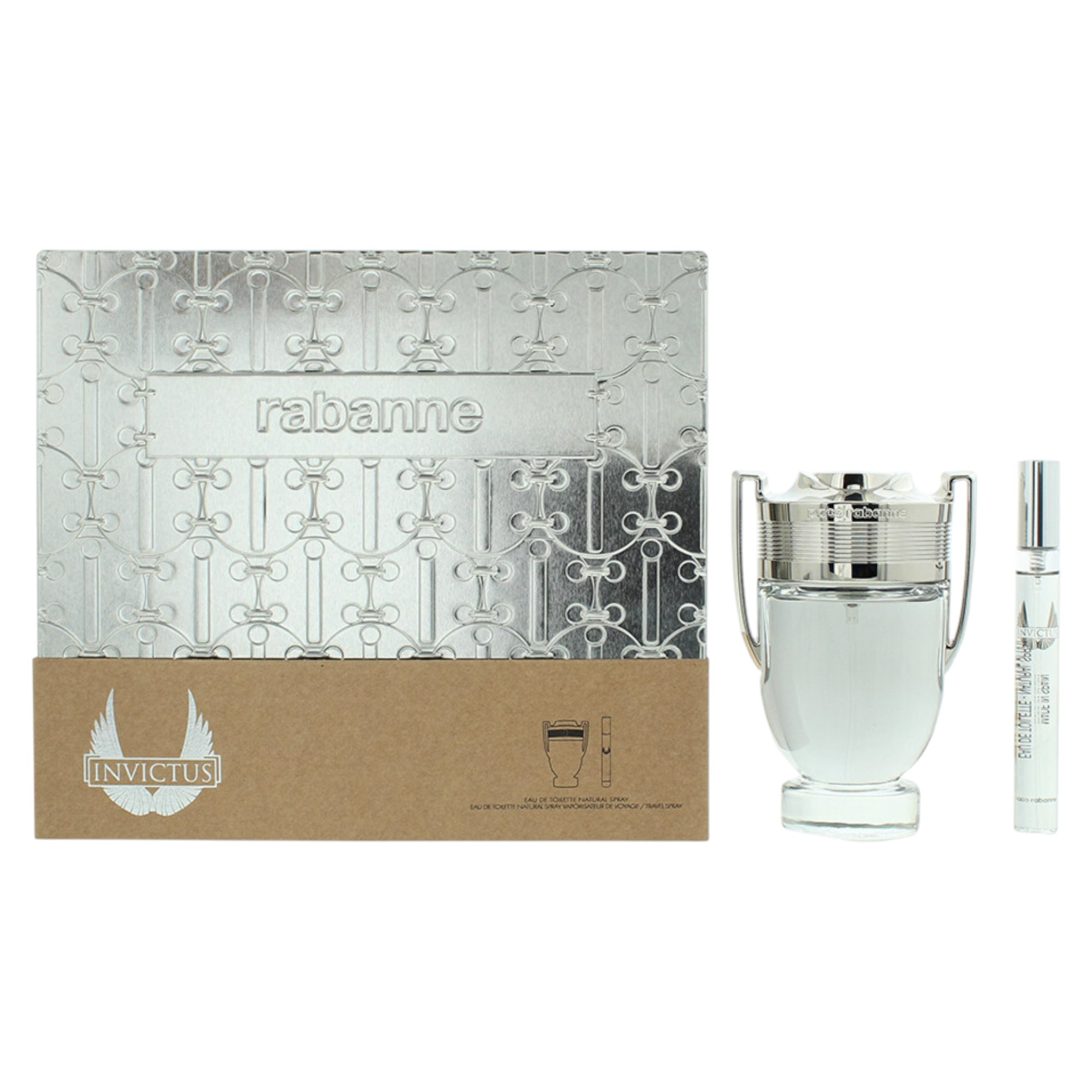 Paco Rabanne: Invictus, Parfum de Toaletă, Pentru Bărbați, 100 ml + Invictus, Parfum de Toaletă, Pentru Bărbați, 10 ml *Miniatură