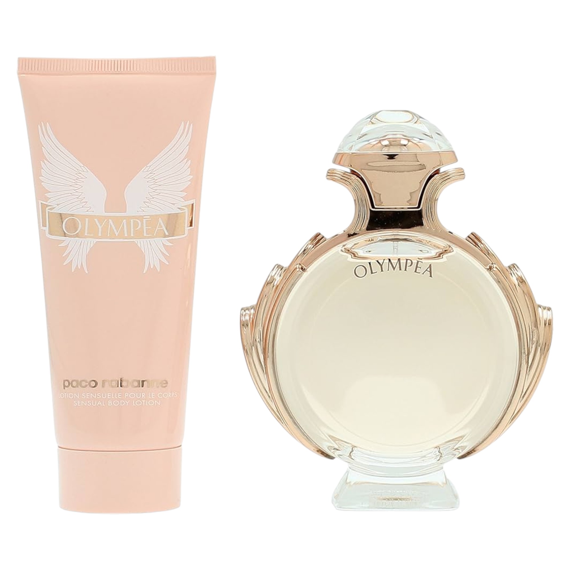 Paco Rabanne: Olympea, Eau de parfum pentru femei, 80 ml + Olympea, Loțiune corporală, 100 ml.