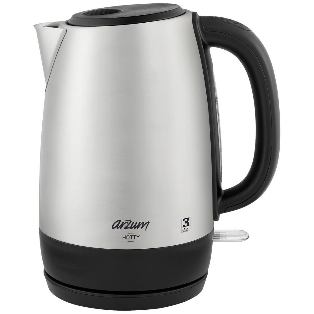 arzum AR3074 Kettle cordless, Overheat protection Inox finish Capacity: 1 AR3074
