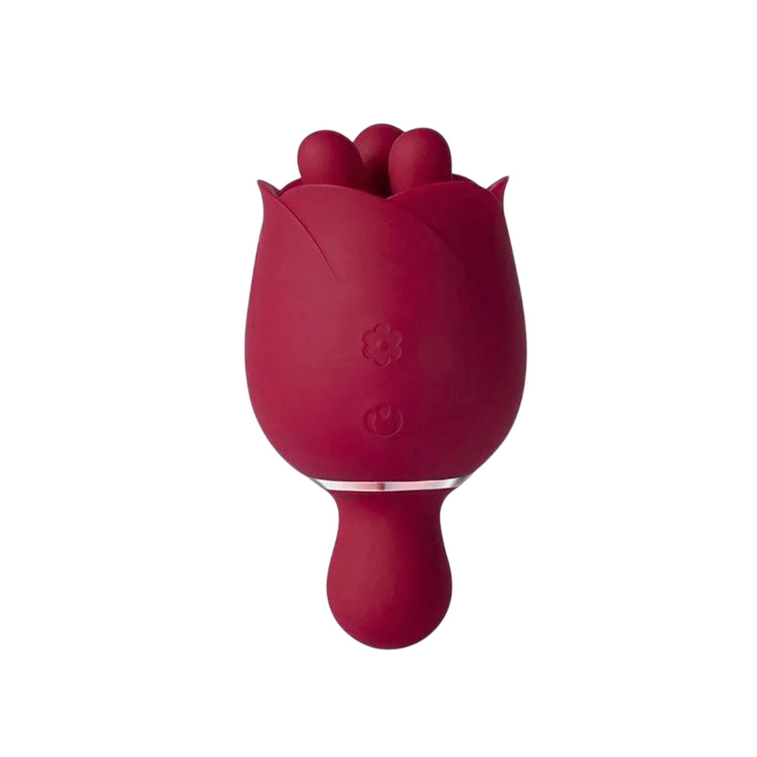 Honey Play Box, Rosewyn, Vibrator & Pinpoint Stimulator 2-In-1, 9 Rotating Modes & Finger Pinching Stimulation, Rose, USB Rechargeable, Silicone+ABS, 10.57 × 4.45 cm, Red