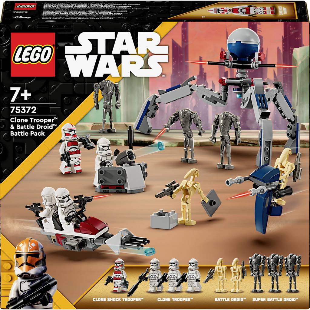 75372 LEGO® STAR WARS ™ Klon Askeri ℹ ve Savaş Robotu ℹ Muharebe Paketi 75372