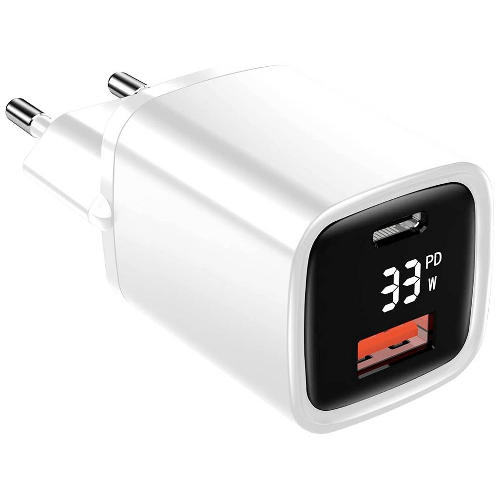 Eaxus Dual Port USB charger 33 W 1x USB-A, 1x USB-C® White Indoors 47818