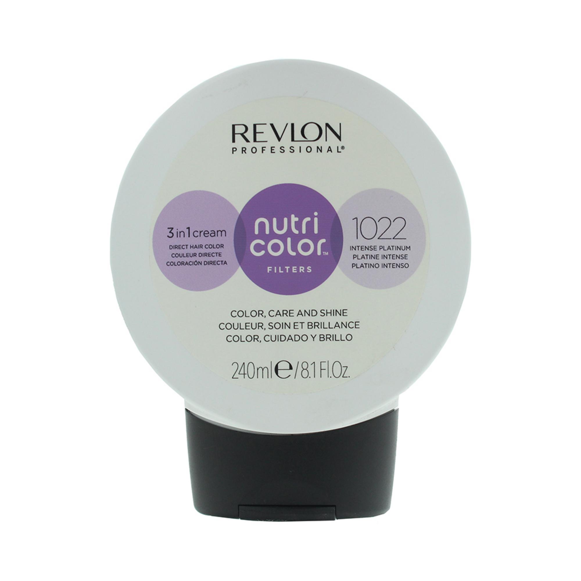 Revlon, Nutri Color Filters, Hair Colouring Cream Toner, 1022 Intense Platinum, 240 ml