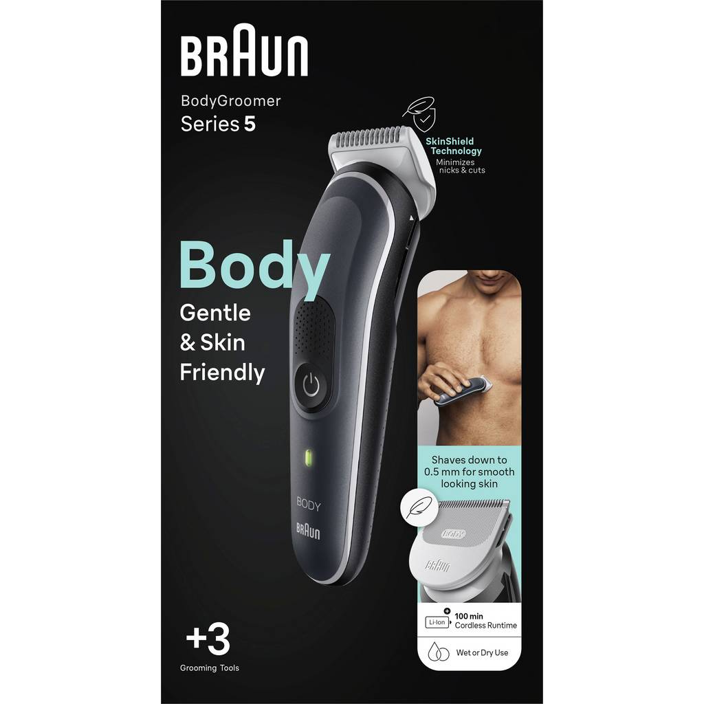 Braun BG5340 Body hair trimmer Black, Silver 417187