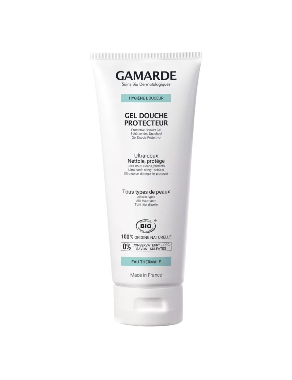 Gamarde, Higienă, Bio, Protecție, Geamantan de duș, Corp, Toate tipurile de piele, 200 ml.