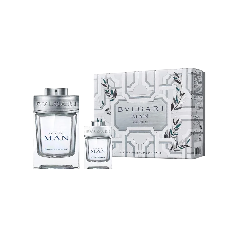 Set Bvlgari: Essență de ploaie, Eau De Parfum, pentru bărbați, 100 ml + Essență de ploaie, Eau De Parfum, pentru bărbați, 15 ml * Miniatură