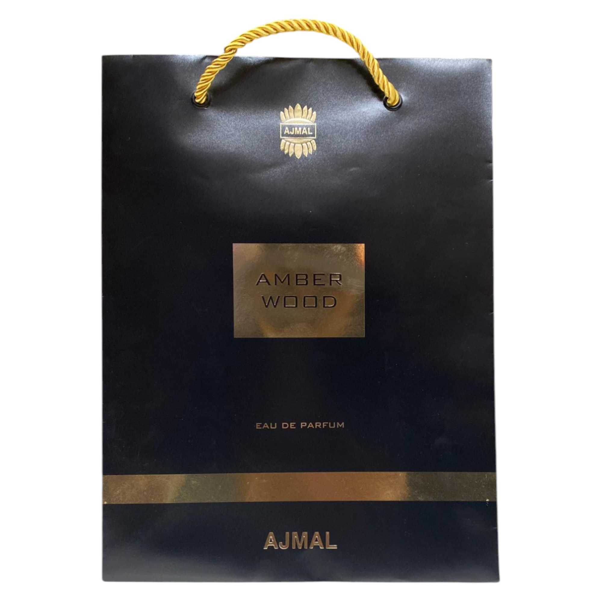 Ajmal, Lemnul de Amber, Cumpărături, Punga din Carton pentru Cumpărături, Hârtie, Negru