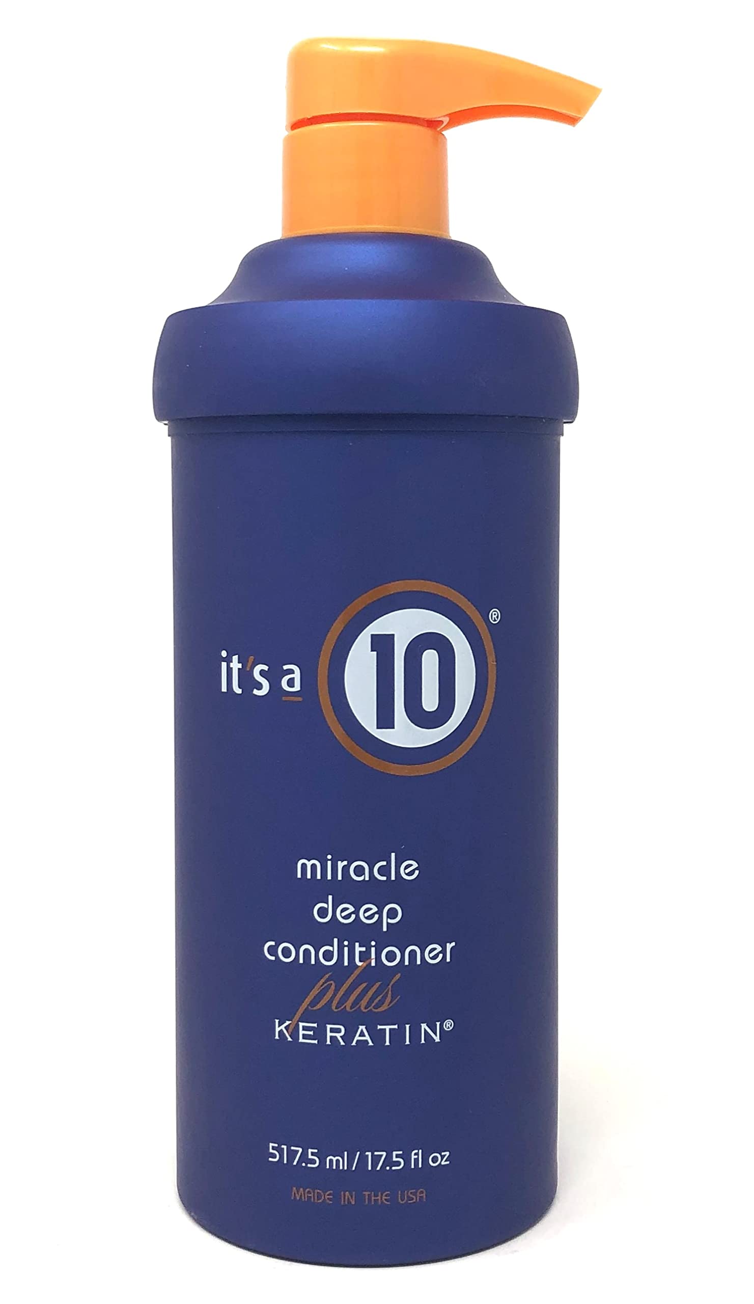 Bu bir 10, Miracle Deep Plus Keratin, Saç Bakımı, Onarım İçin, 517.5 ml'lik saç kondüsyonudur.