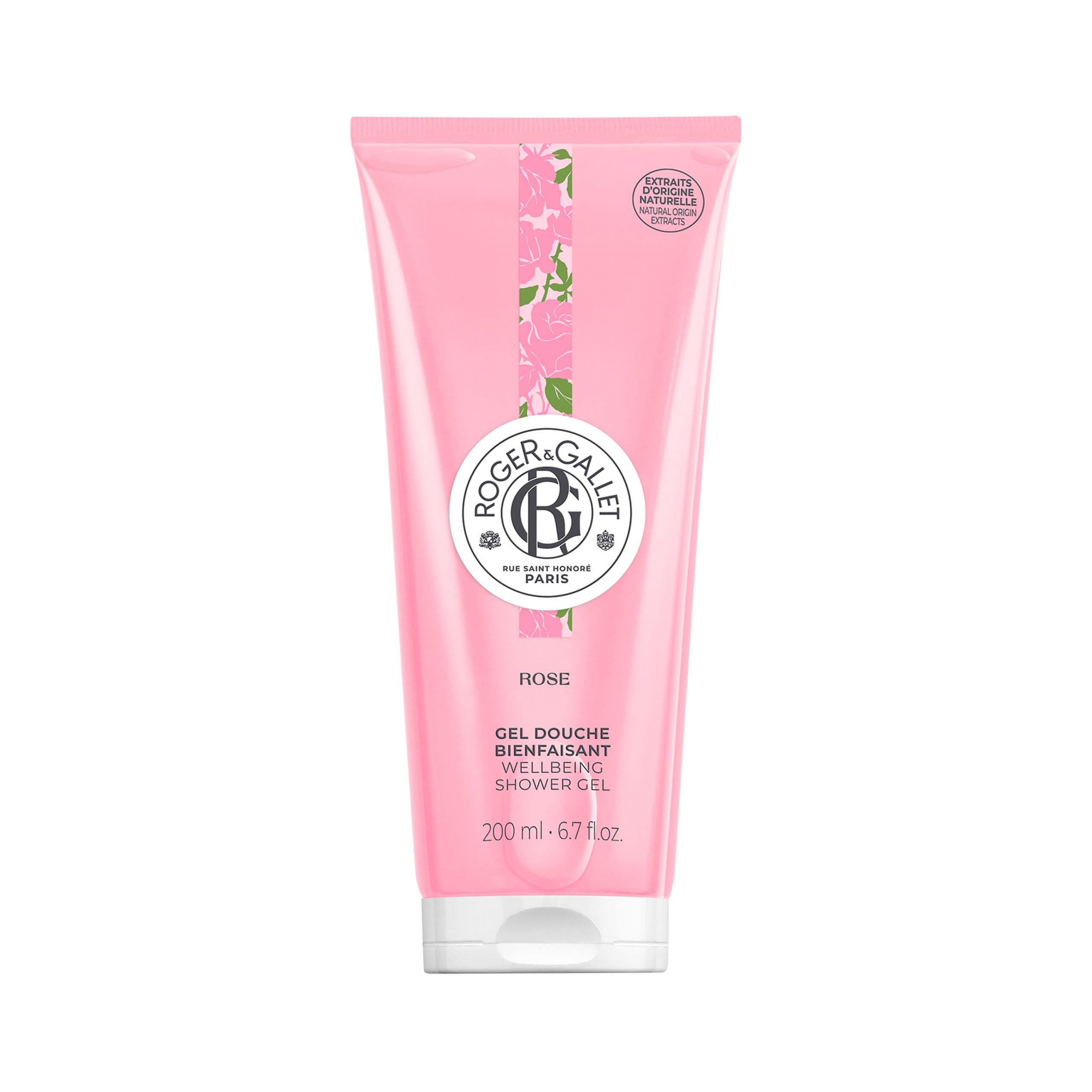 Roger & Gallet, Roză, Geamantan de duș, pentru Toate Tipurile de Piele, 200 ml.