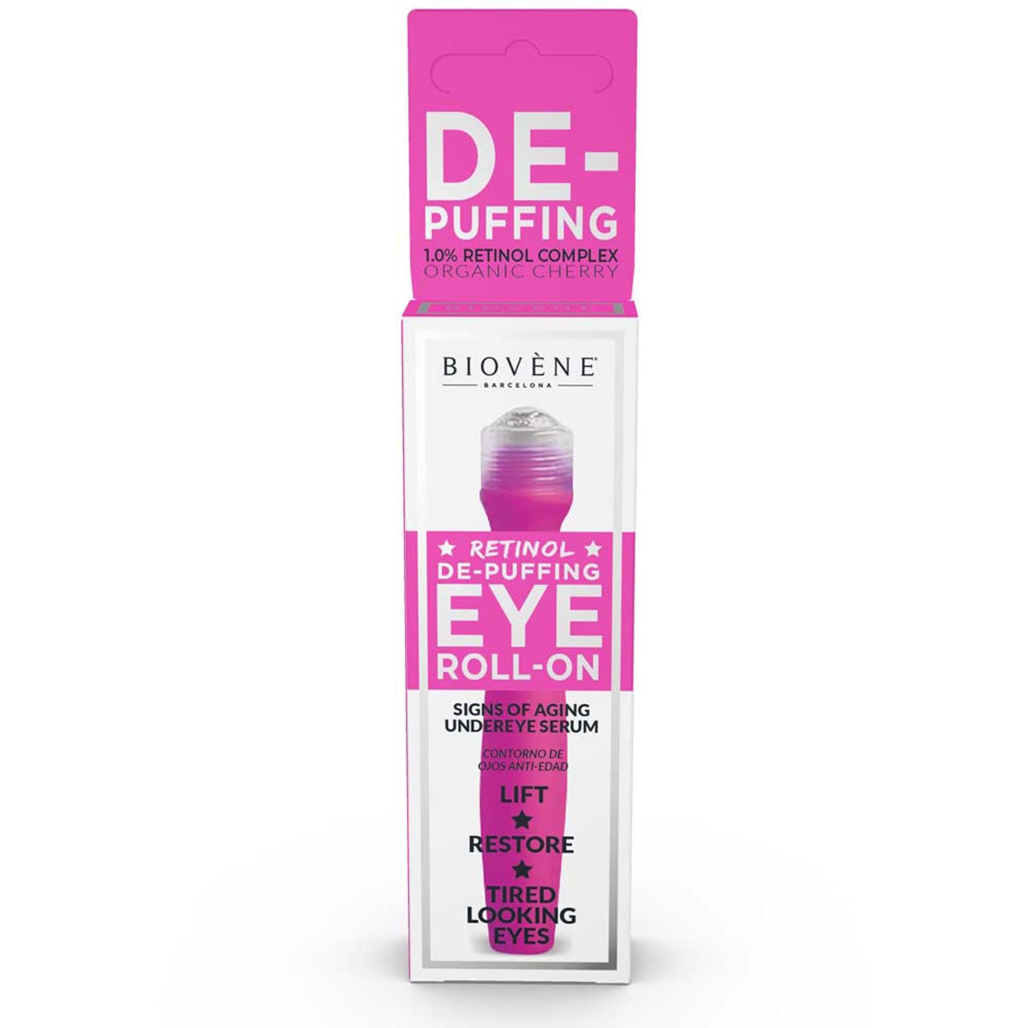 Biovene, Retinol De-Puffing, De-puffing, Eye Roll-On, 15 ml