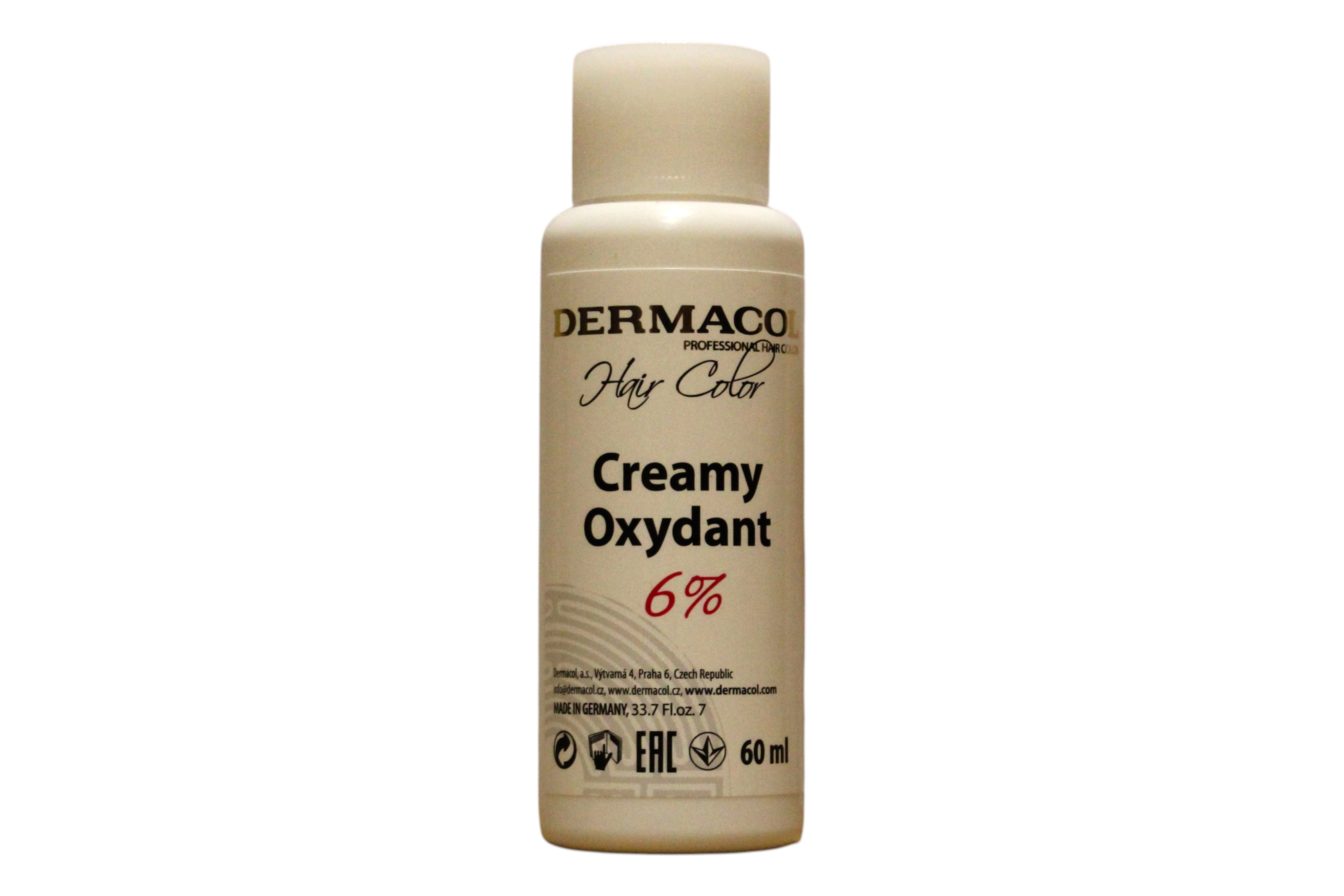 Dermacol, Profesyonel Saç Rengi, Beyazlatma, Saç Oksidan Kremi, %6, 60 ml.