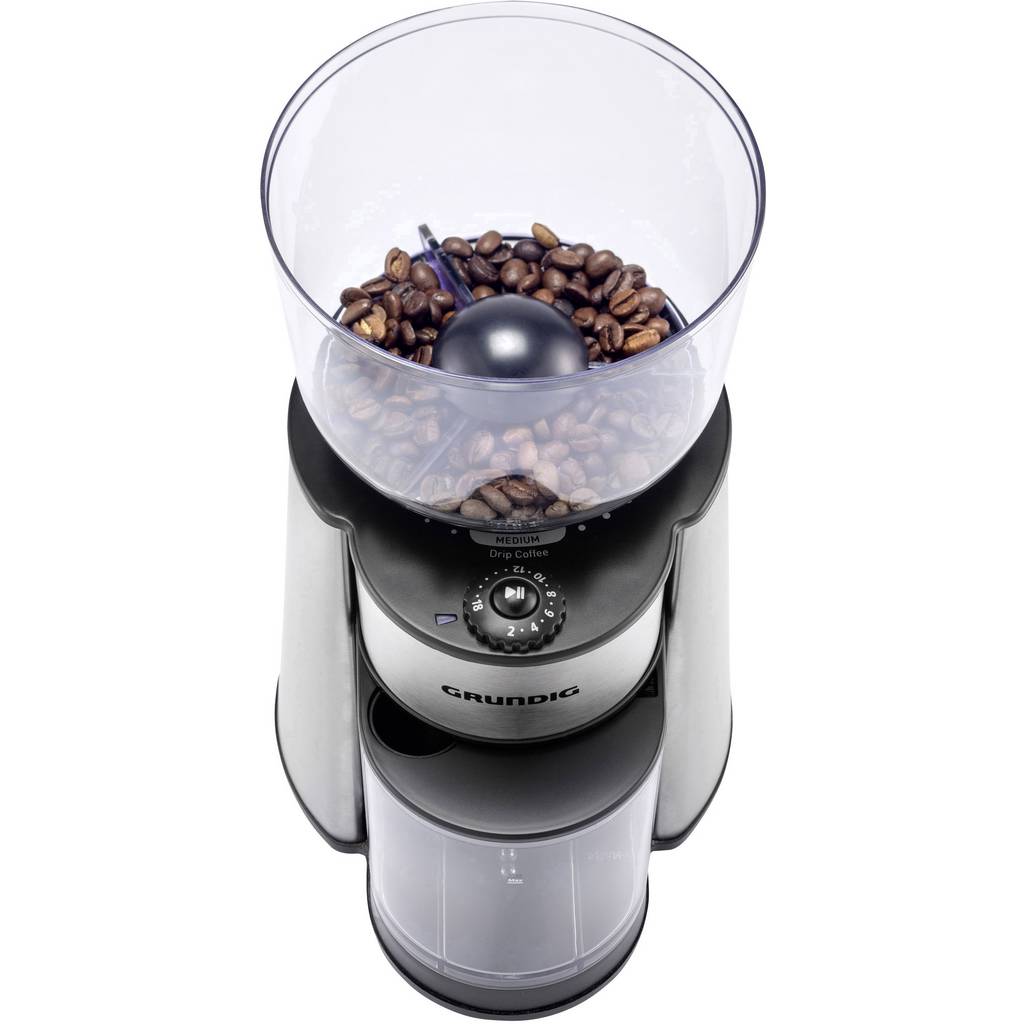 Grundig CM 6760 GMS2060 Măcinător de bineuri Oțel inoxidabil, Negru Oțel inoxidabil GMS2060
