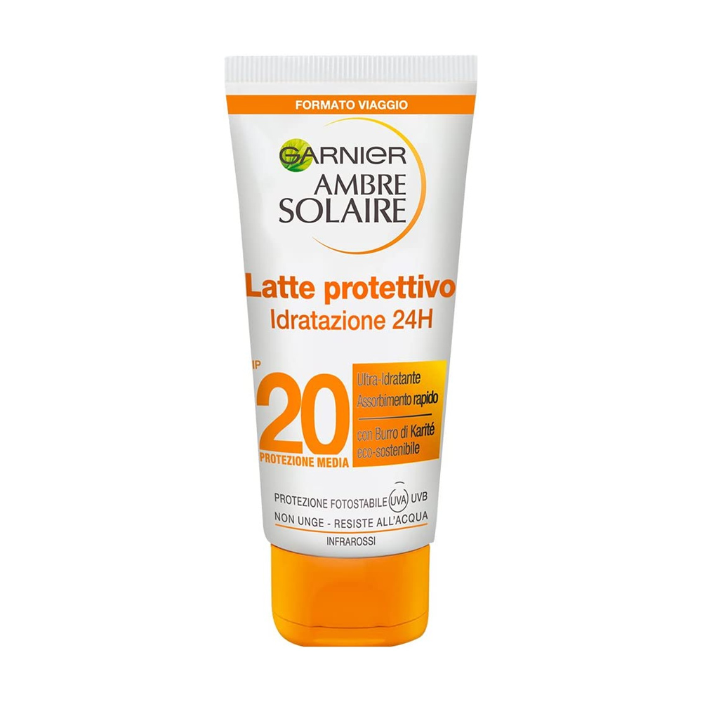 Garnier, Ambre Solaire - Latte Koruma, Elementlerden Korunma, Güneş Kremi, SPF 20, 50 ml.