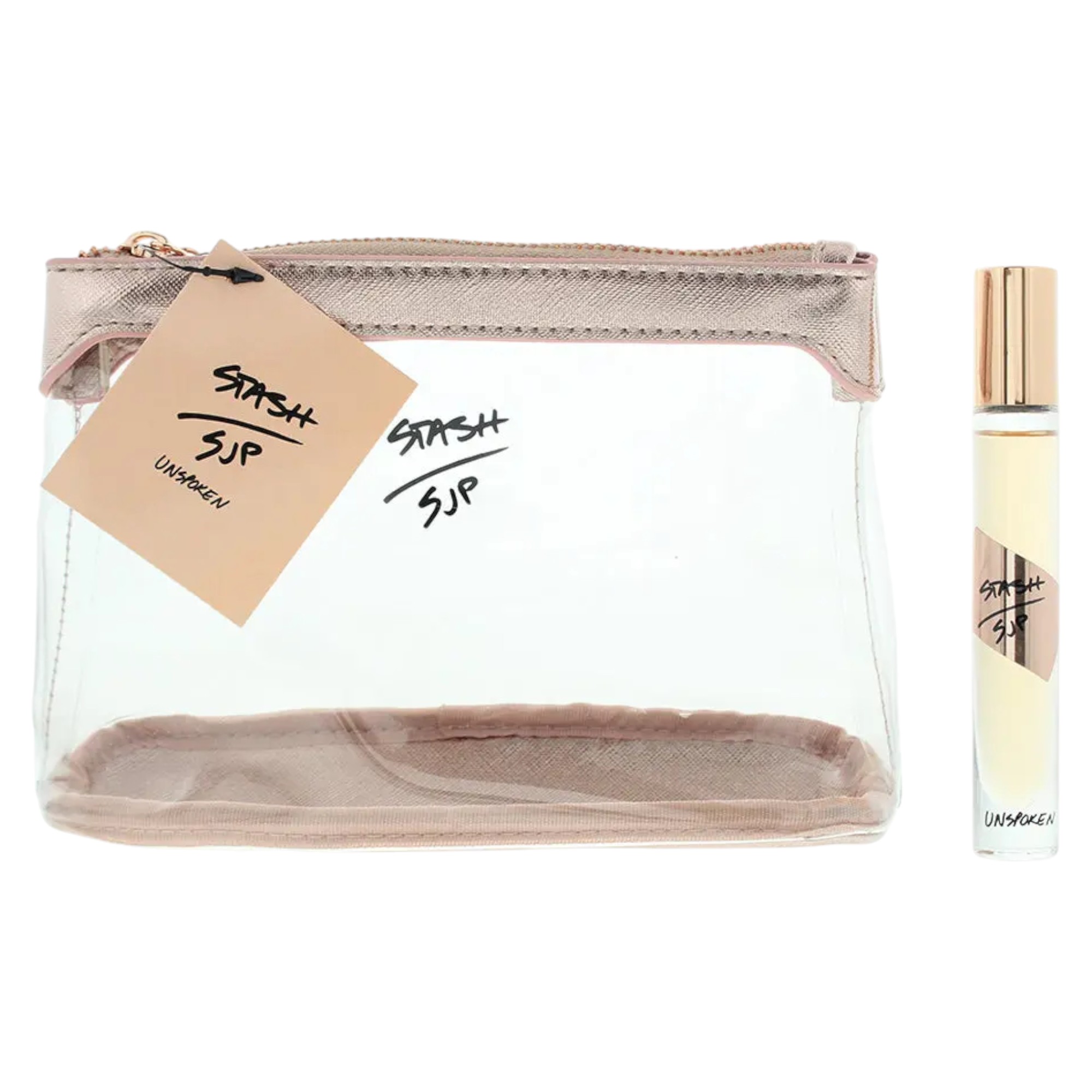Sarah Jessica Parker: Setul Stash SJP Unspoken, Pungă de textile, Pentru femei + Stash SJP Unspoken, Eau De Parfum, Pentru femei, 10 ml *Miniatură