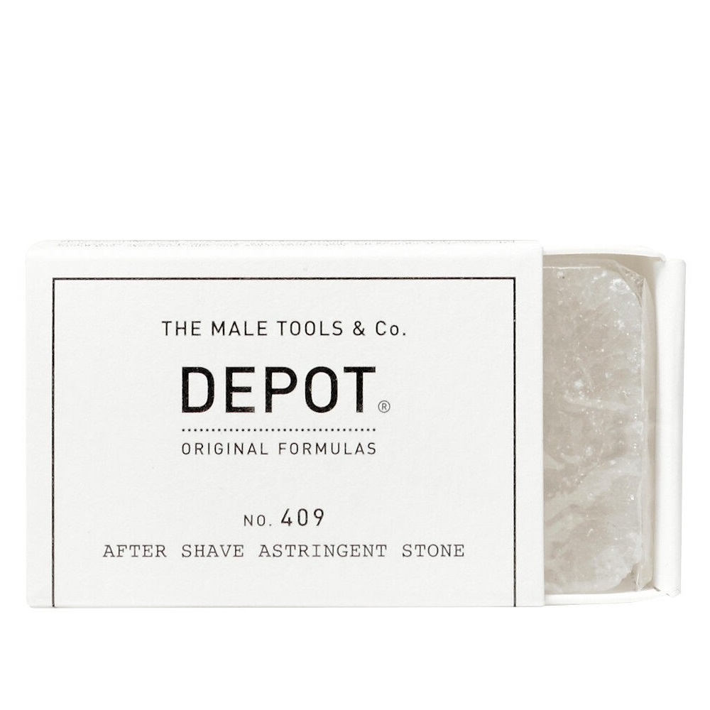 Depozitul, 400 Detalii privind rasurare Nr. 409, Alum de potasiu, Calmante, Astringent post-depilare cu piatră, 90 g