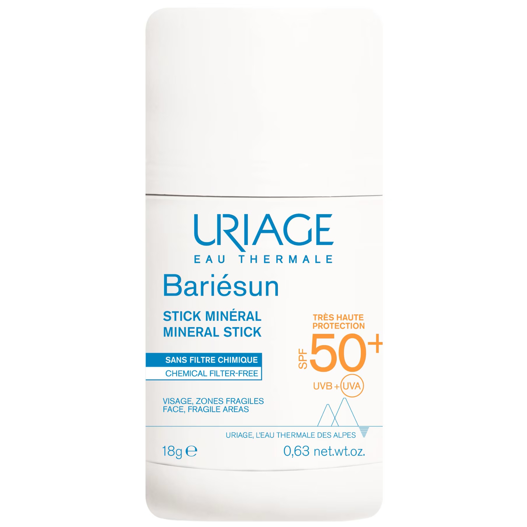 Uriage, Bariesun Mineral, Sunscreen Stick, SPF50+, 18 g