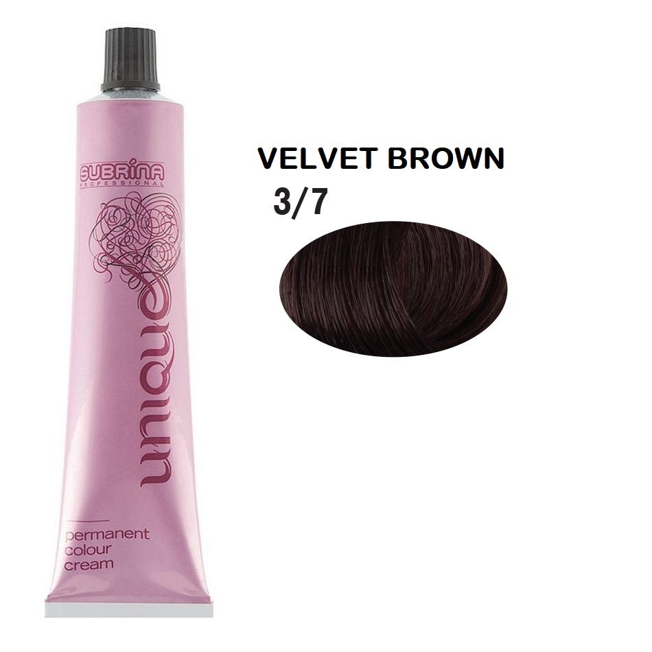 Subrina Professional, Unică, Păr Permanenți cu Colorant, 3/7 Castaniu Întunecat, 100 ml