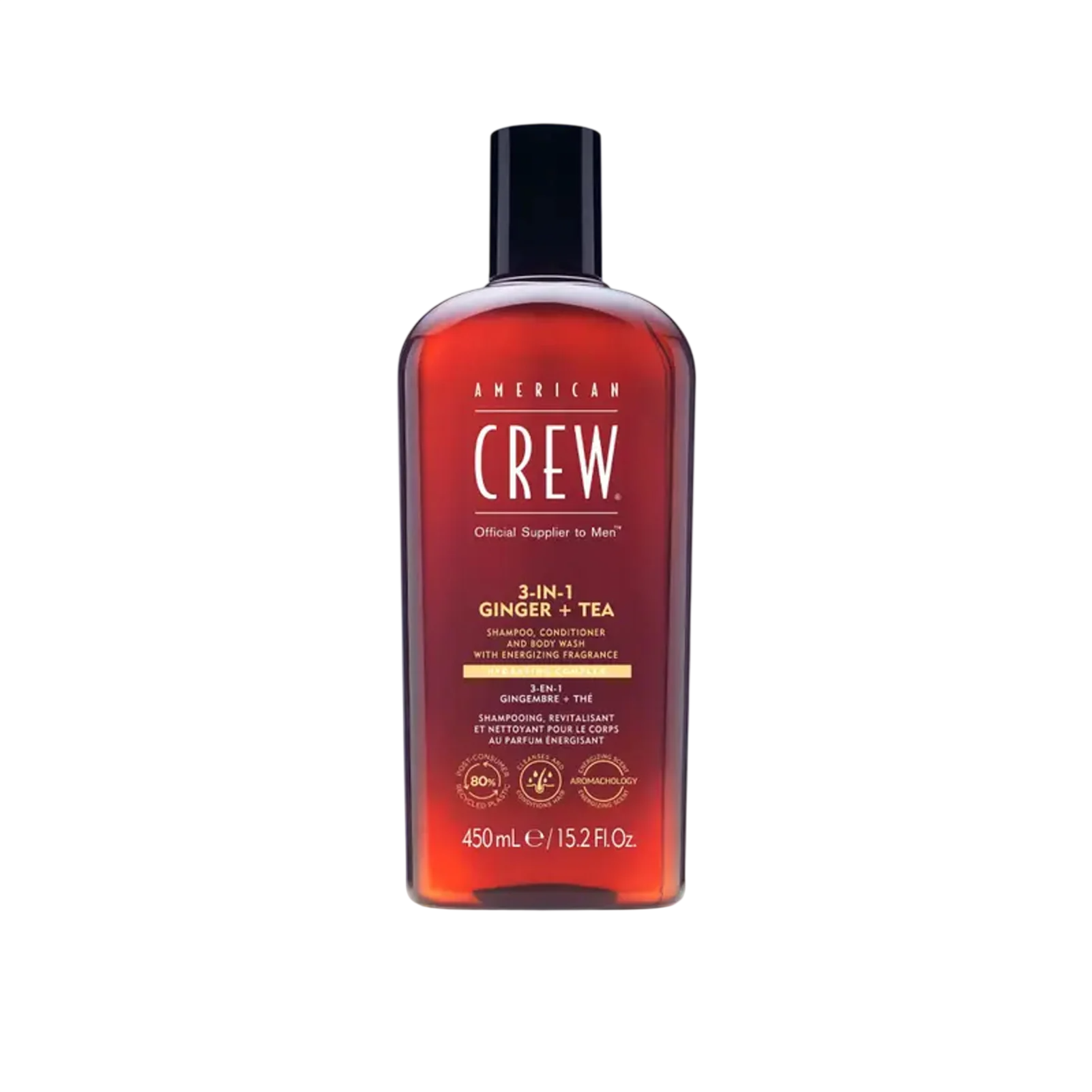 Crema American Crew, Șampon cu Muștar de Tei, Gingiber, Pentru Păr - Șampoanează și condiționează într-un singur produs. 450 ml