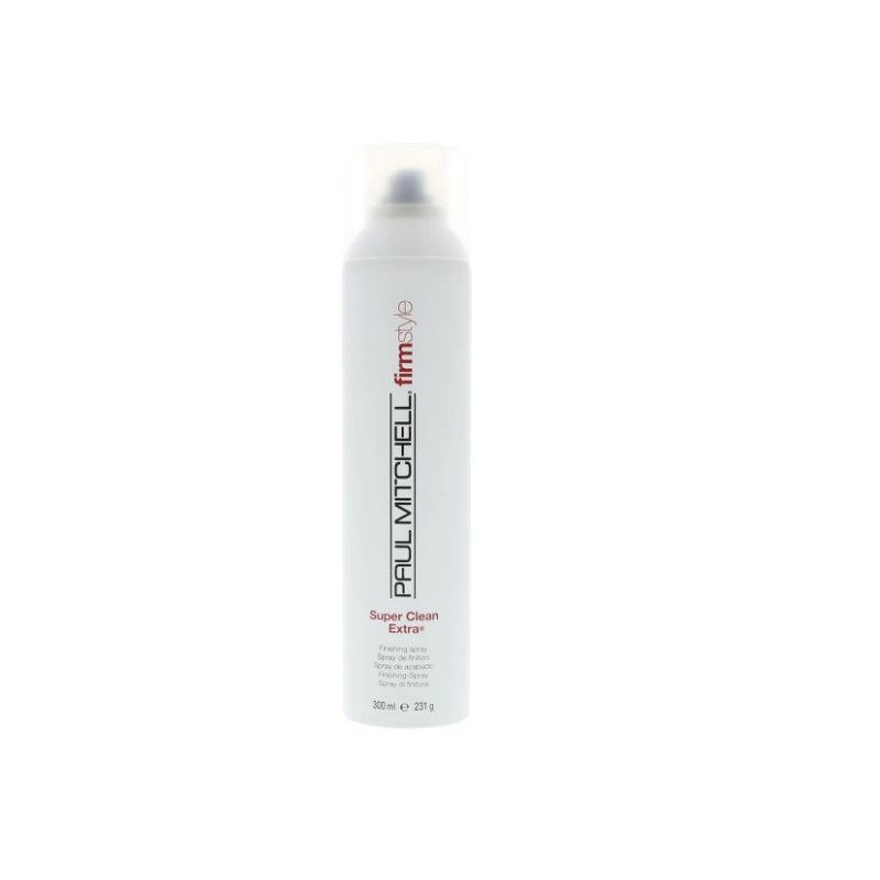 Paul Mitchell, Firmeție Suplimentară Super Curat Extra, Fără parabene, Spray pentru păr, Terminare, Uscătură maximă, 300 ml.
