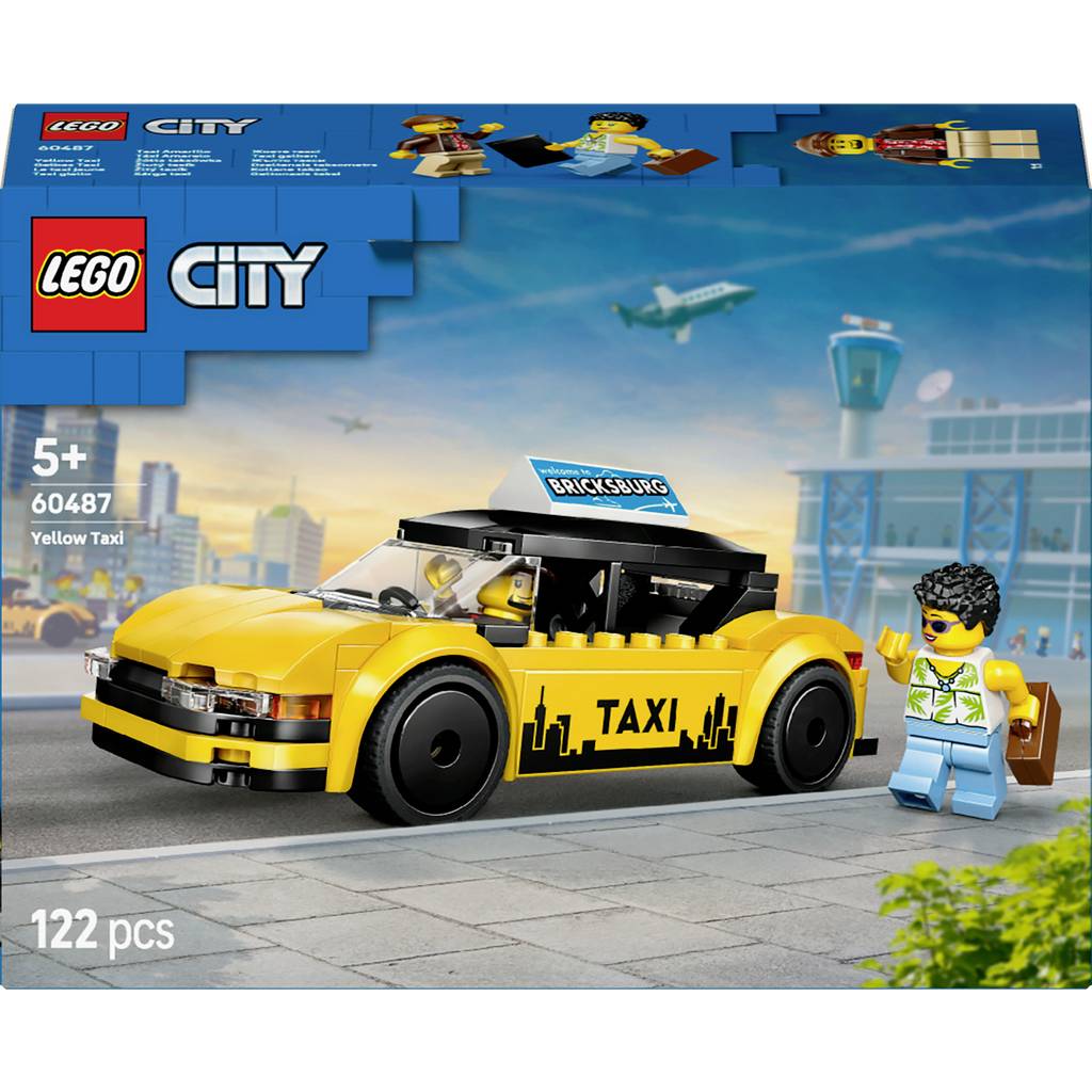 60487 LEGO® CITY Yellow taxi (60487); kit with model car and 2 minifigures 60487