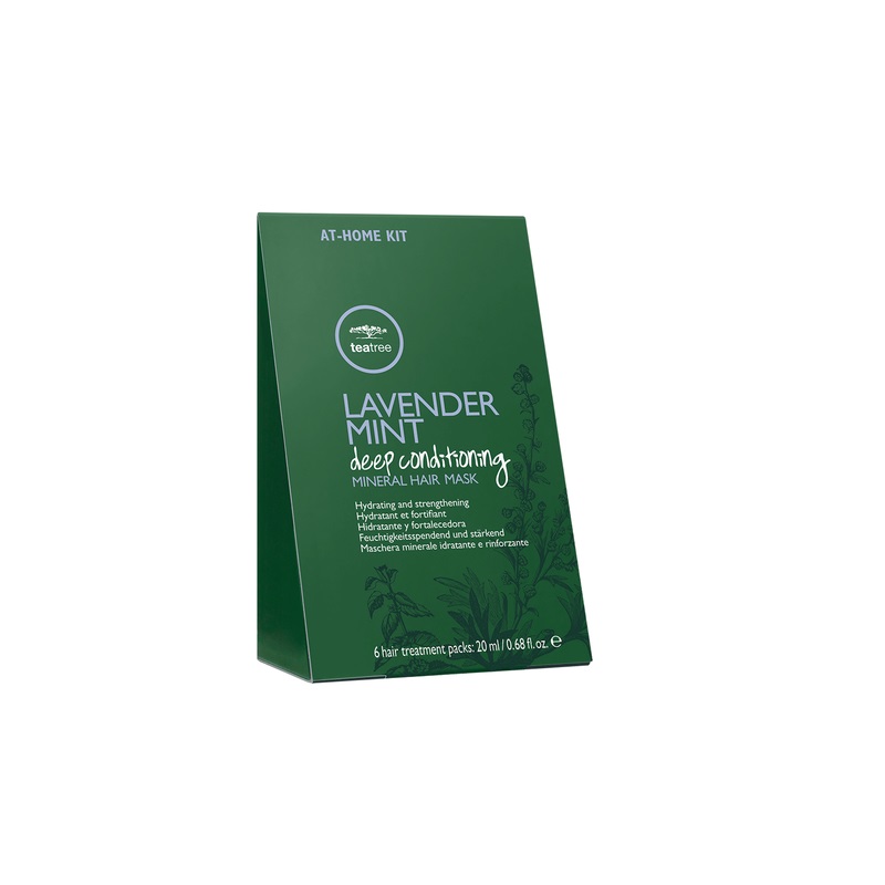 Set, Paul Mitchell'in Tea Tree tarafından, Lavanta Biber Derin Nemlendirici ve Güçlendirme Krem Maske, Parabensiz, Saç Bakım Krema Maskesi, Hidrasyonlu ve Dayanıklı, 6 parça, 20 ml.