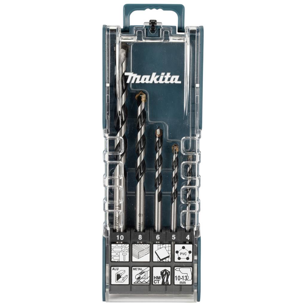 Makita E-14255 Carbide metal Multi-purpose drill bit set 5-piece 4 mm, 5 E-14255