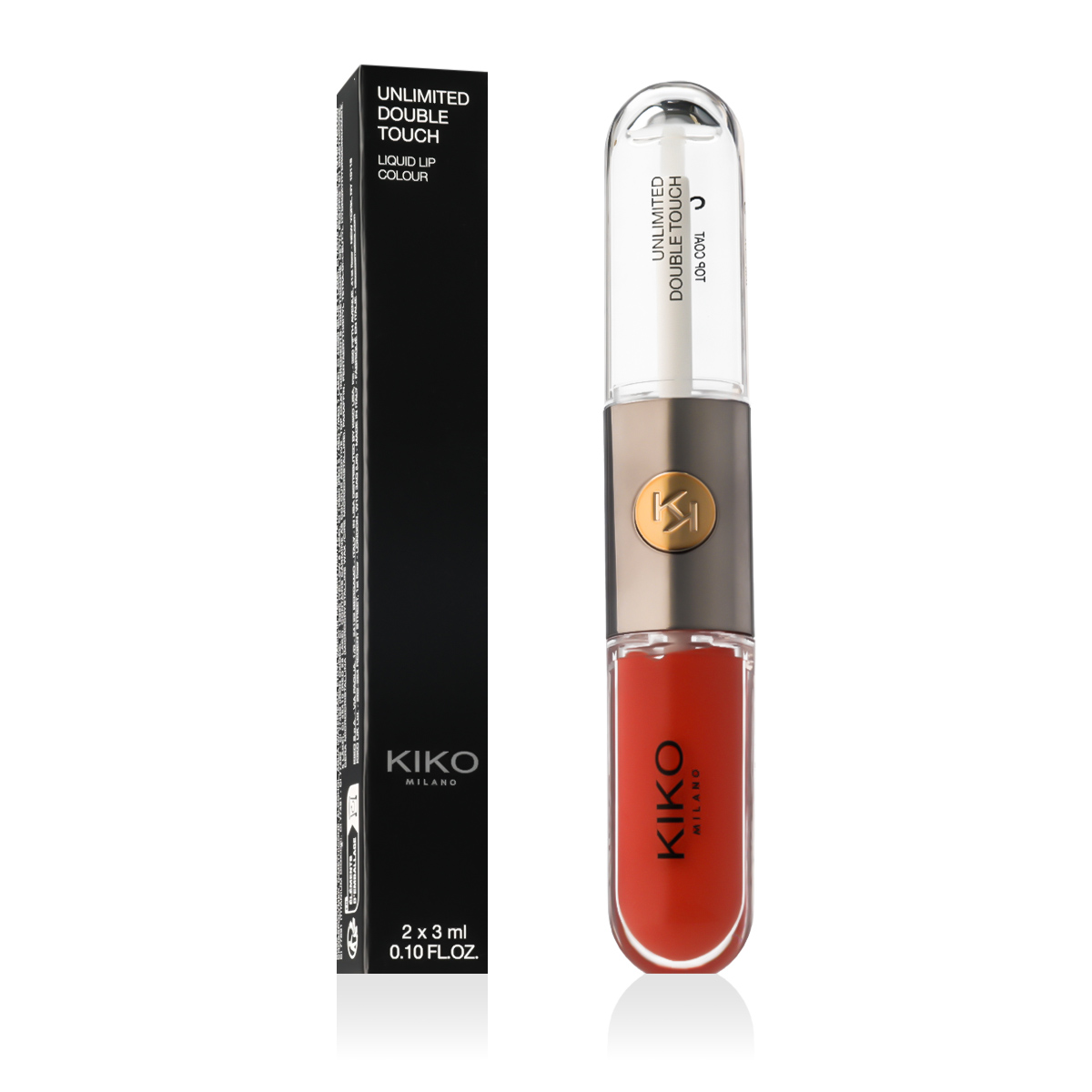 KIKO MILANO Unlimited Double Touch Liquid Lip Colour (113 Satin Coral) 2 x 3 ml