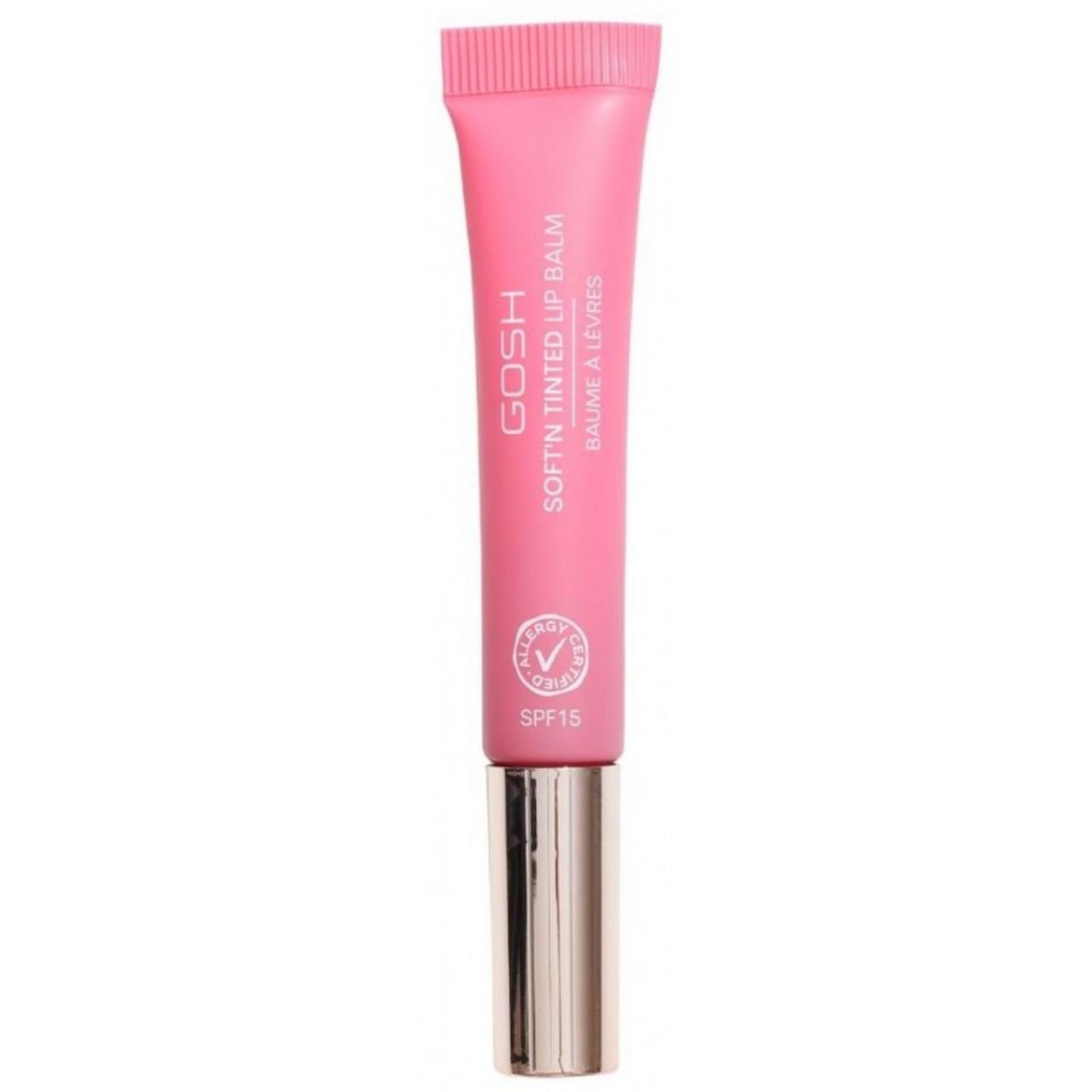 Gosh, Soft'n Clear, Vegan, High-shine, Lip Balm, 005, Pink Rose, SPF 15, 8 ml