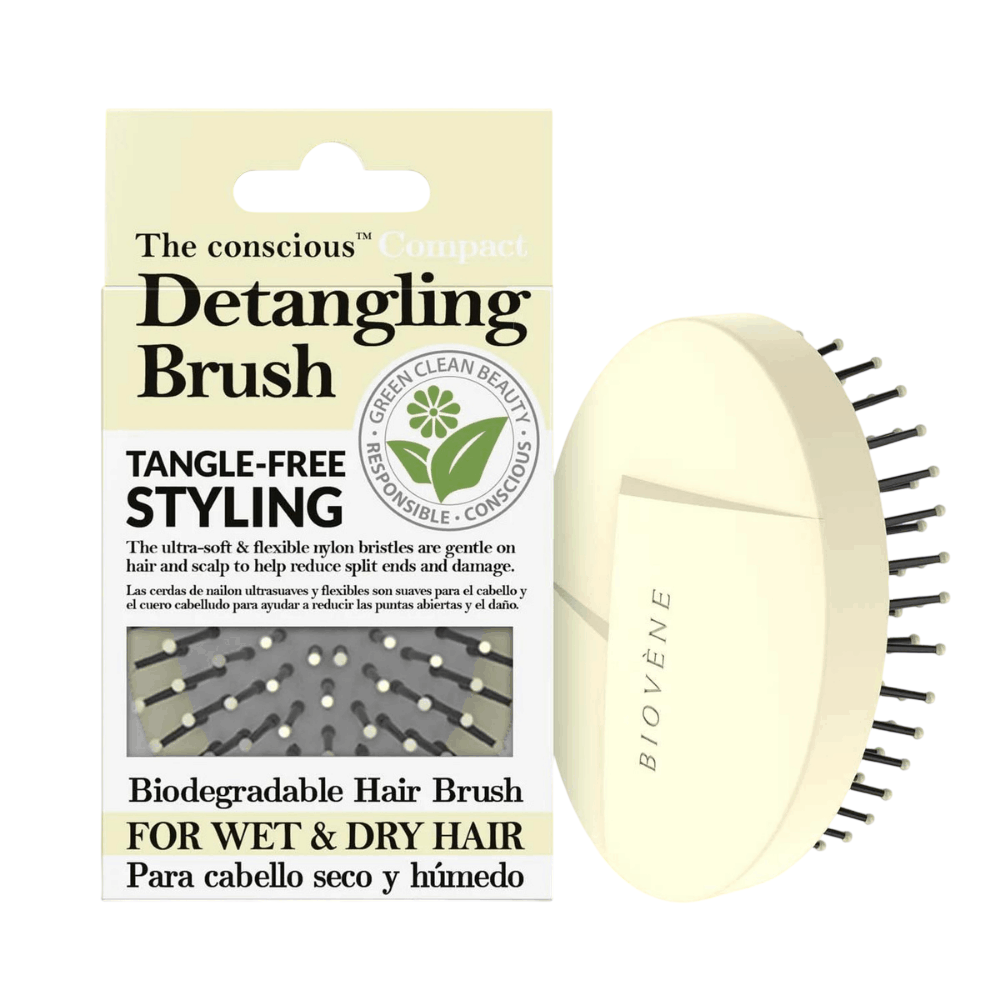Biovene, The Conscious, Compact, Hair Brush, Canary Yellow, For Styling