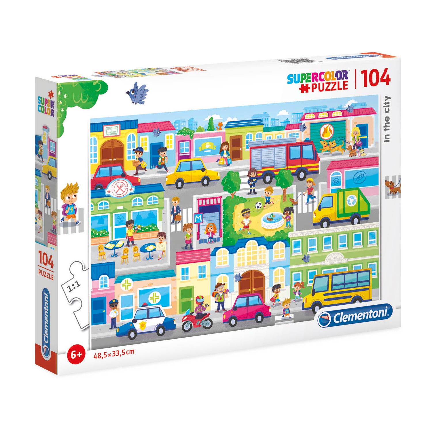 Clementoni, Şehirde, Puzzle, Çocuklar için, 6+, 104 parça.