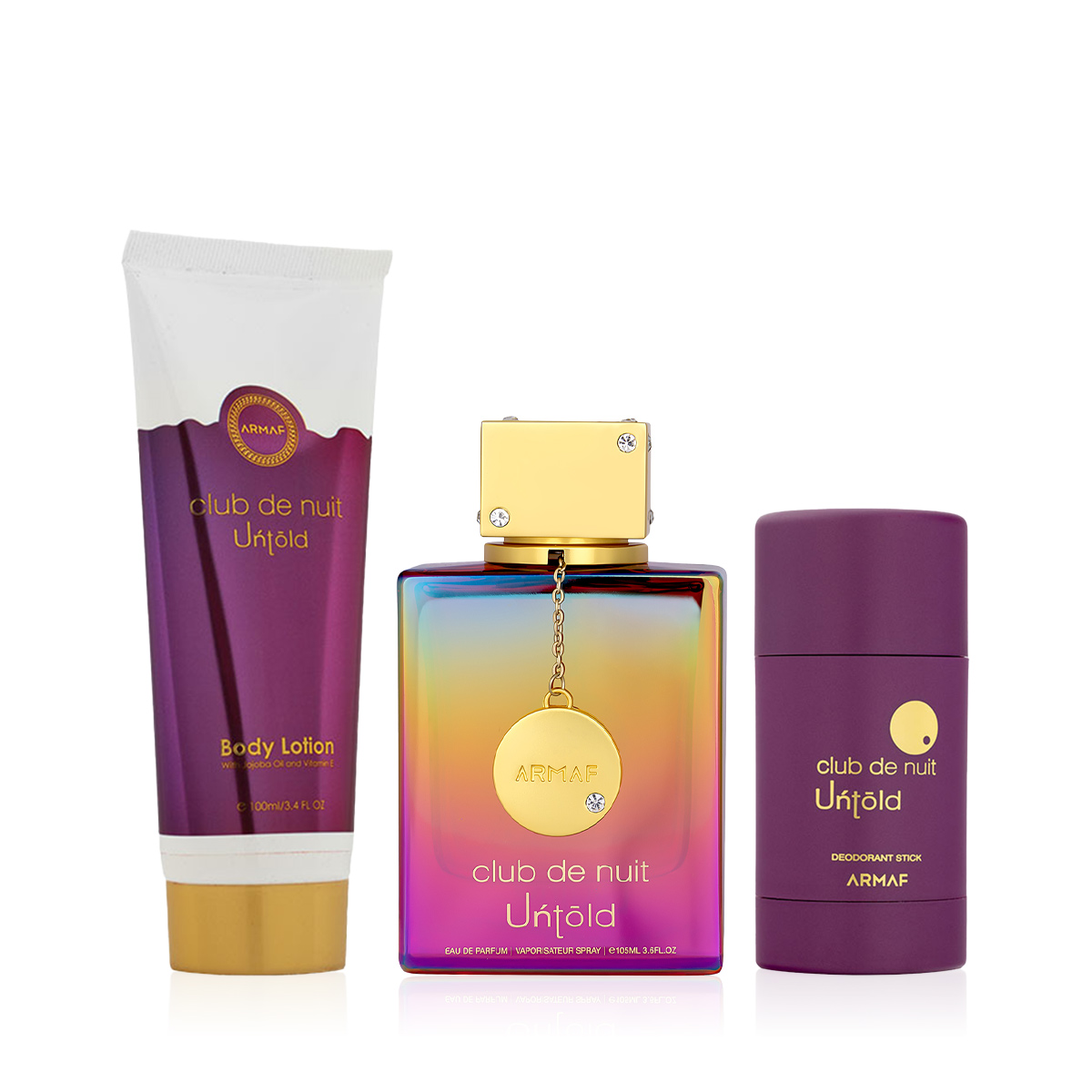 Armaf Club de Nuit Untold EDT 105 ml + DST 75 g + BL 100 ml (neutru)