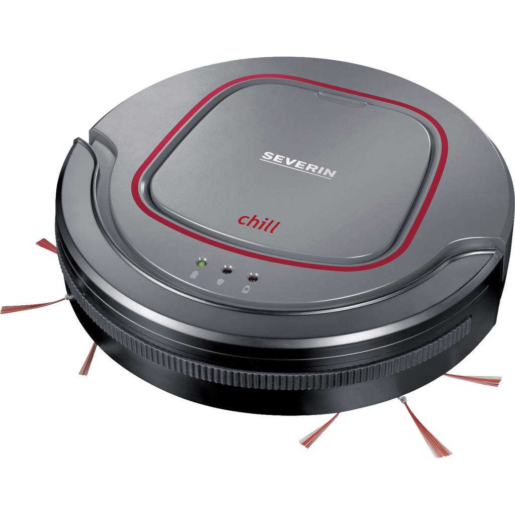 Severin RB 7025 Robotic vac Platinum grey, Garnet red, Black Incl. batte RB 7025