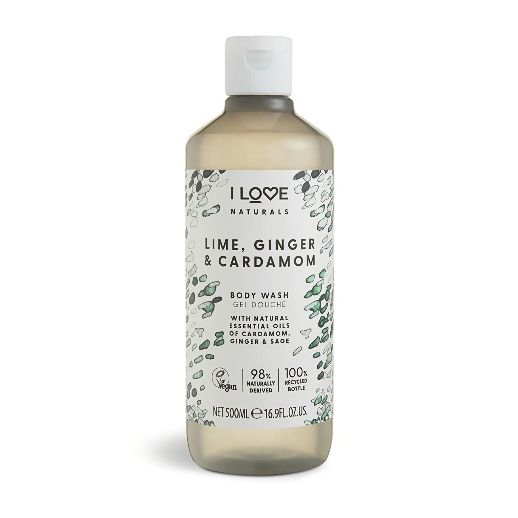 Amorul meu, Colecția Naturale, Vegană, Lămâie, Gingiber și Cardamon, Hidrantant, Geamantan de duș, Pentru toate tipurile de piele, 500 ml.