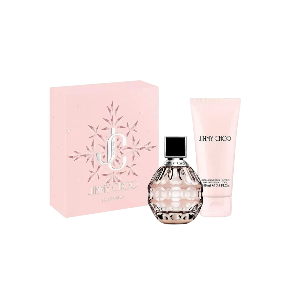 Setul Jimmy Choo: Jimmy Choo, Eau de Parfum pentru Femei, 60 ml + Jimmy Choo, Îngrijire hidratantă, Loțiune corporală, 100 ml