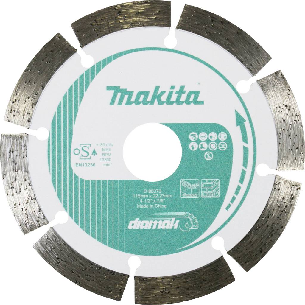 Makita D-80070 Diamond cutting disc Diameter 115 mm Bore diameter 22.23  D-80070