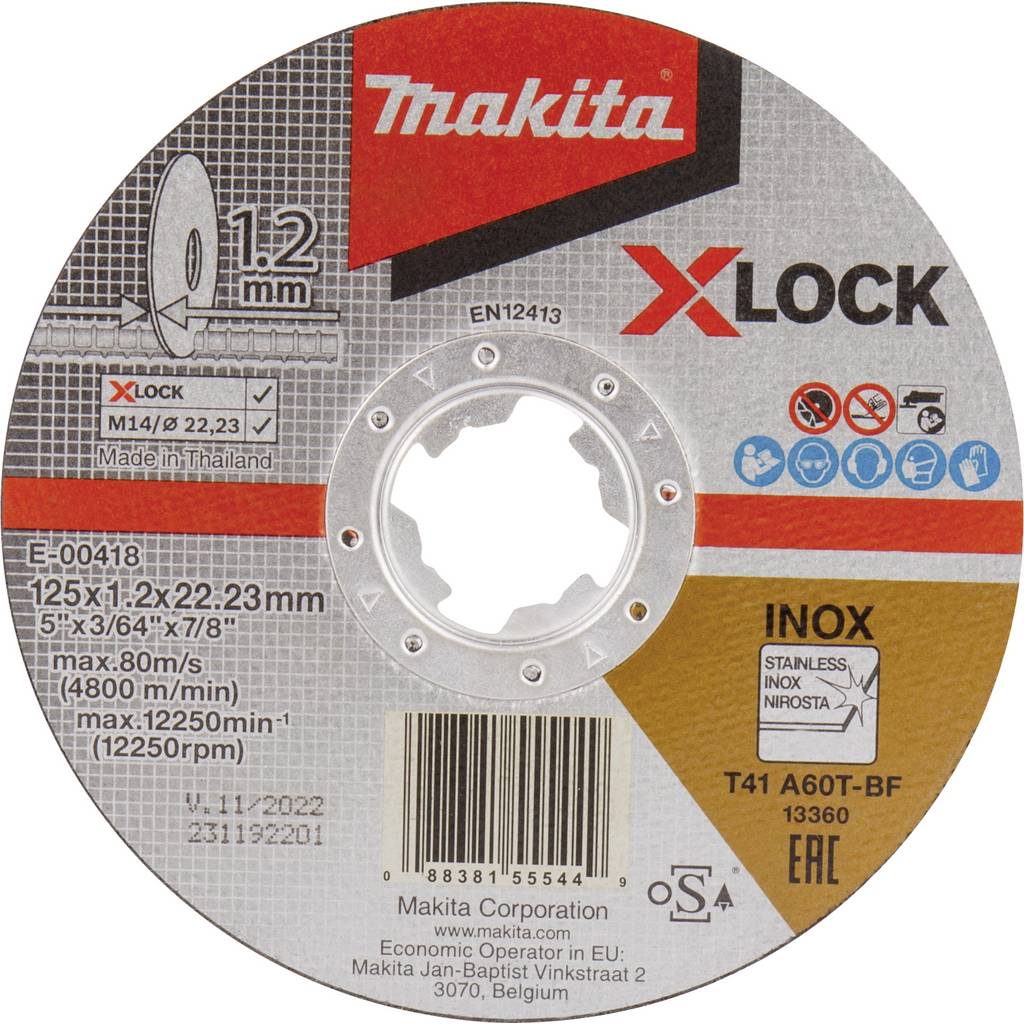 Makita E-00418 Cutting disc 125 mm 1 pc(s) Stainless steel E-00418
