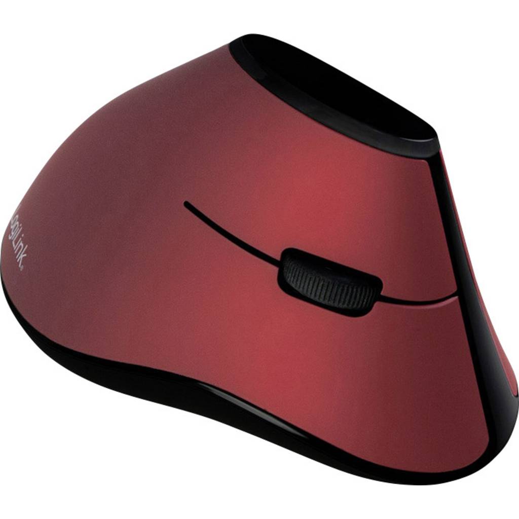 LogiLink ID0159 Ergonomic mouse Radio Optical Black, Red 5 Buttons 1200 d ID0159