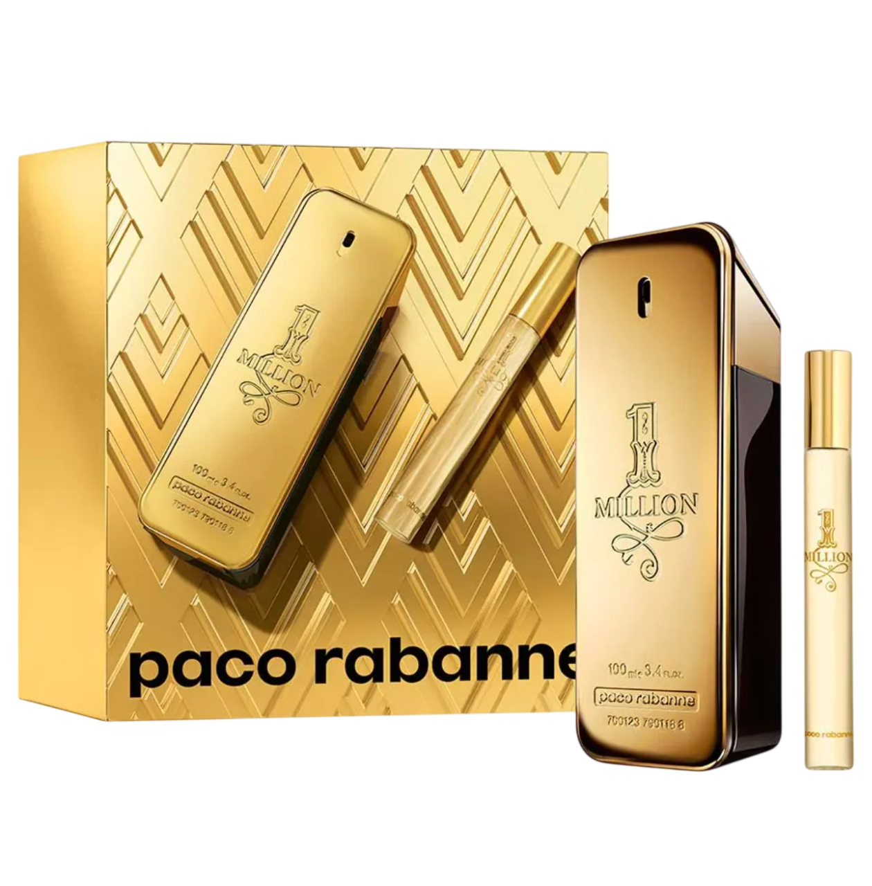 Paco Rabanne: Setul "1 Million", Parfum de băutură pentru femei, Pentru Bărbați, 100 ml + Setul "1 Million", Parfum de băutură pentru femei, Pentru Bărbați, 10 ml
