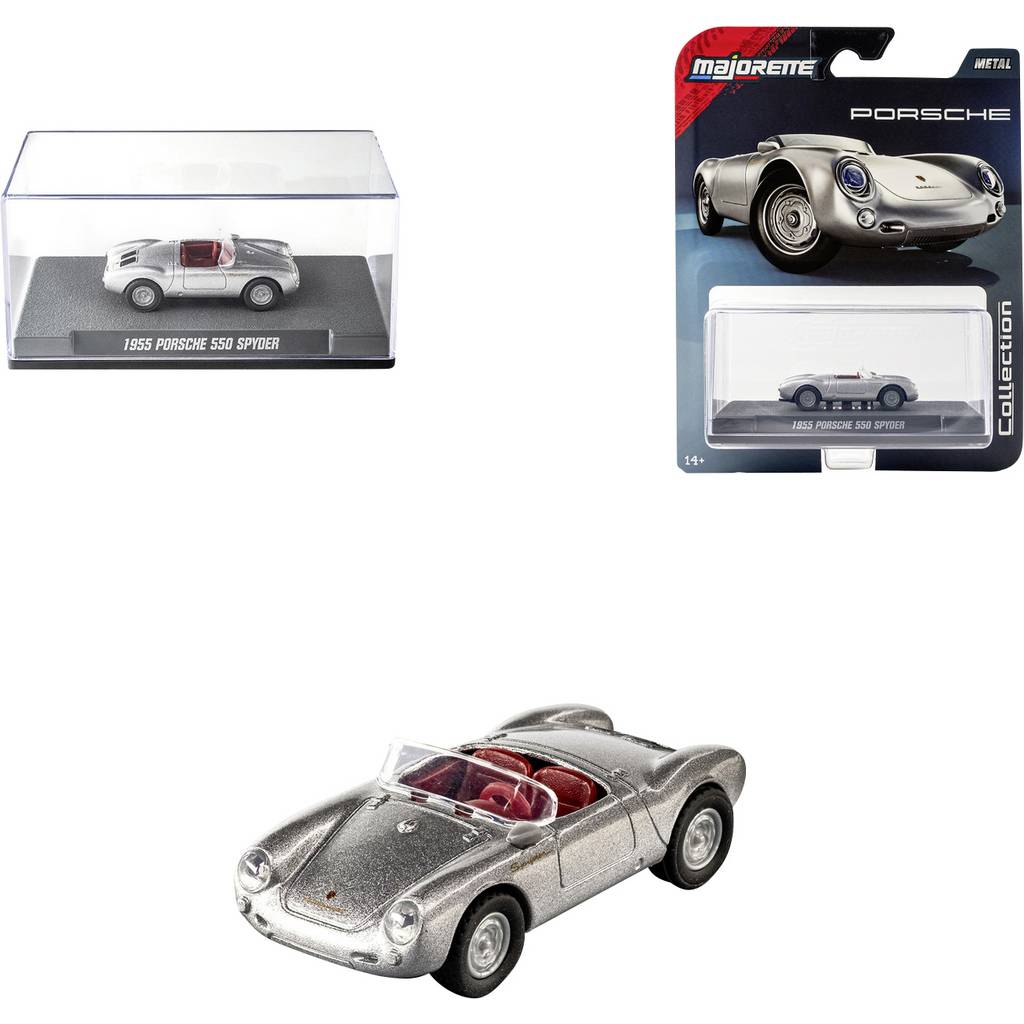 Majorette Porsche Collection 1955, 550 Spyder Mașină asamblată Car wash 8505001007