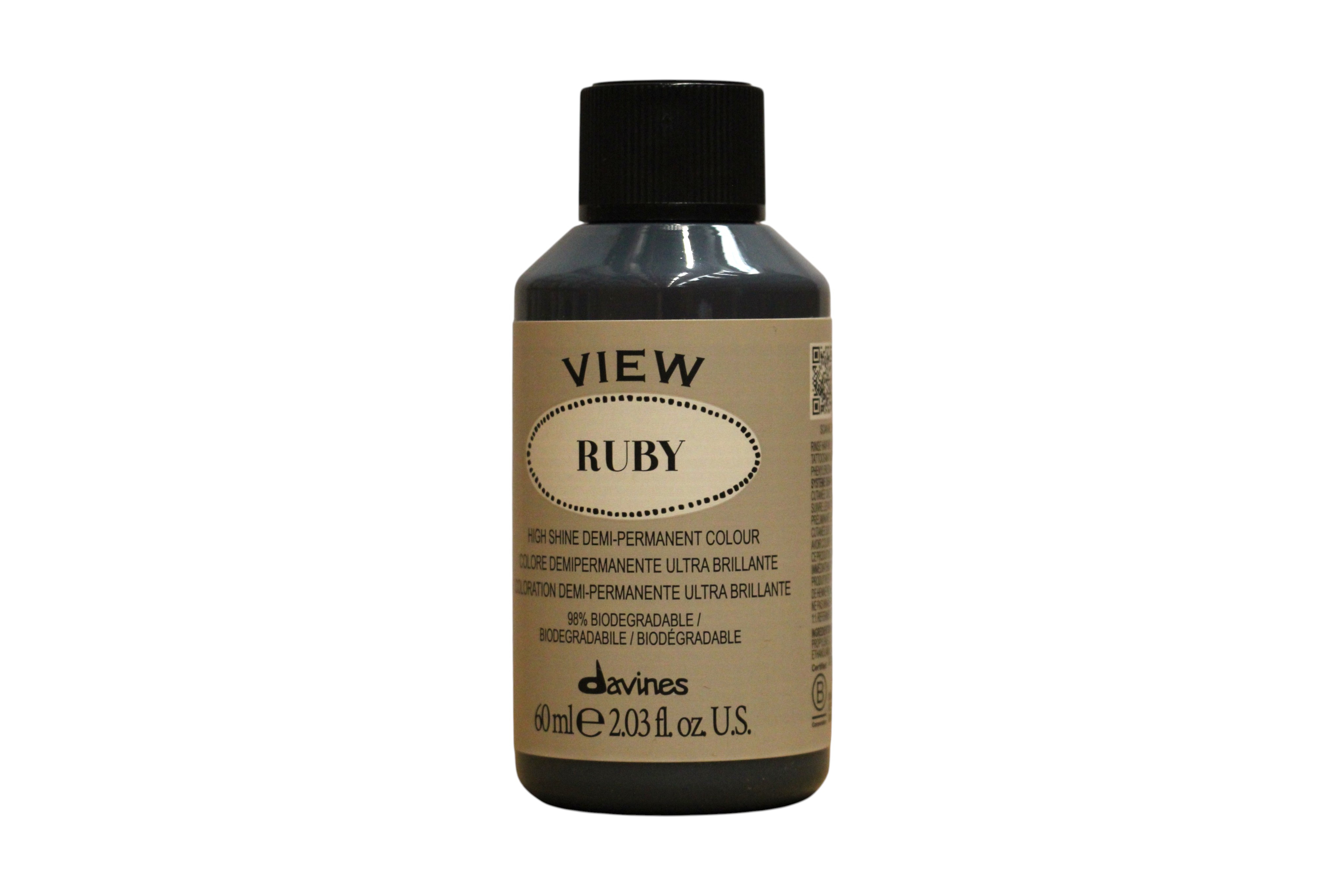 Davines, View, Demi-Permanent Hair Dye,  Ruby, 60 ml