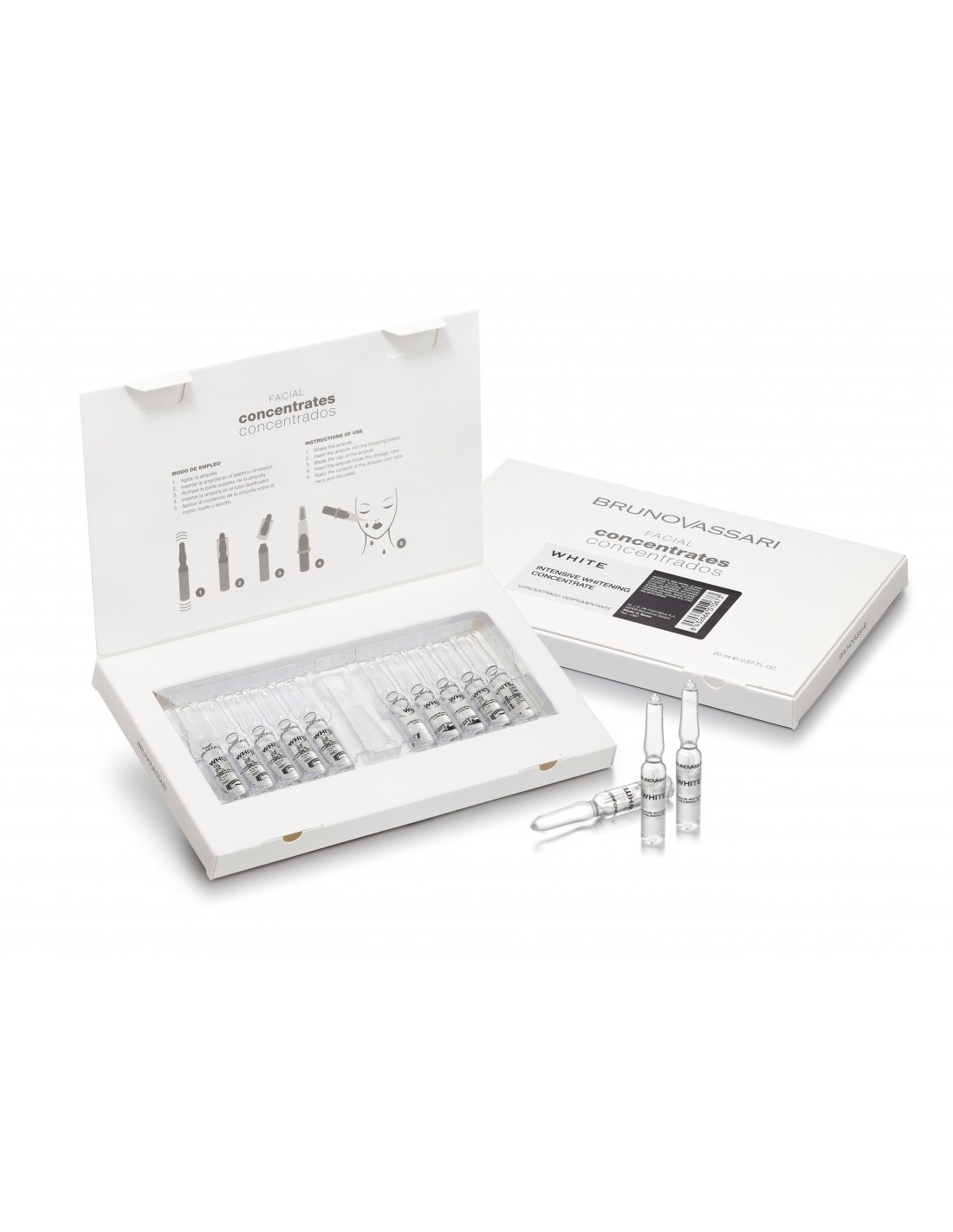 Set, Bruno Vassari, White, Whitening, Concentrate, For Face, 10 pcs, 2 ml